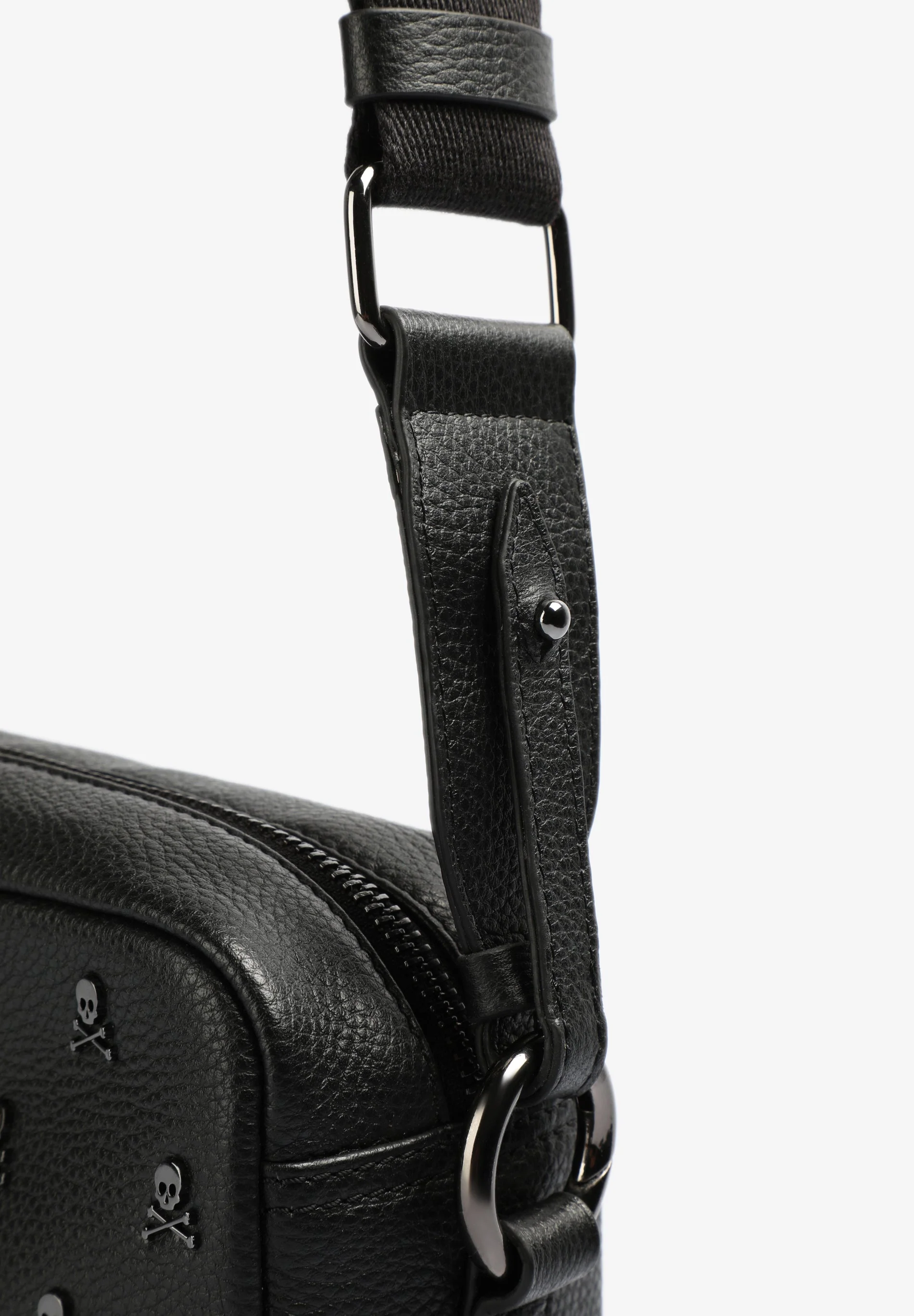 LEATHER CROSSBODY BAG WITH ALL-OVER SKULL PRINT - Image 5