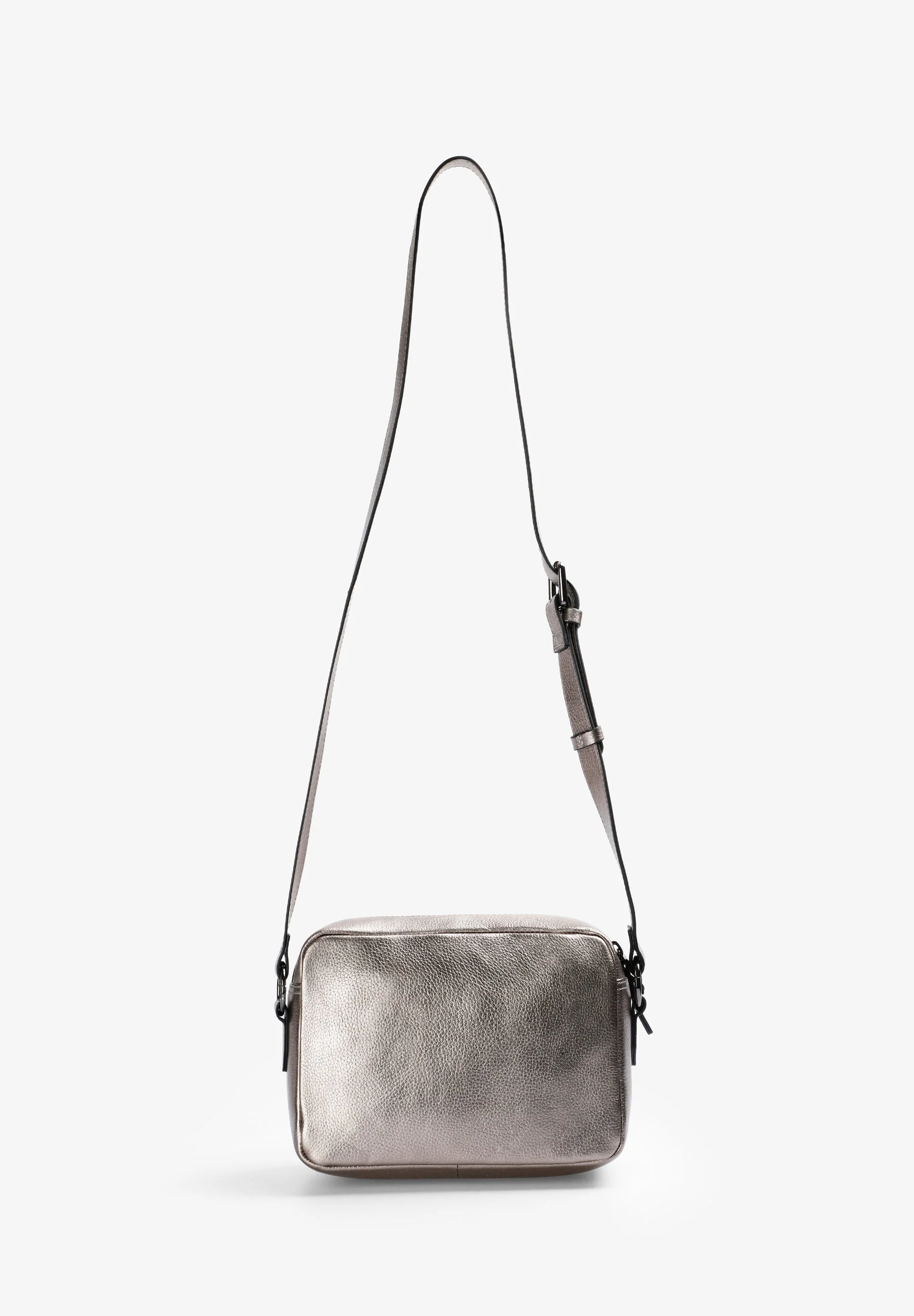 LEATHER CROSSBODY BAG WITH ALL-OVER SKULL PRINT - Image 3