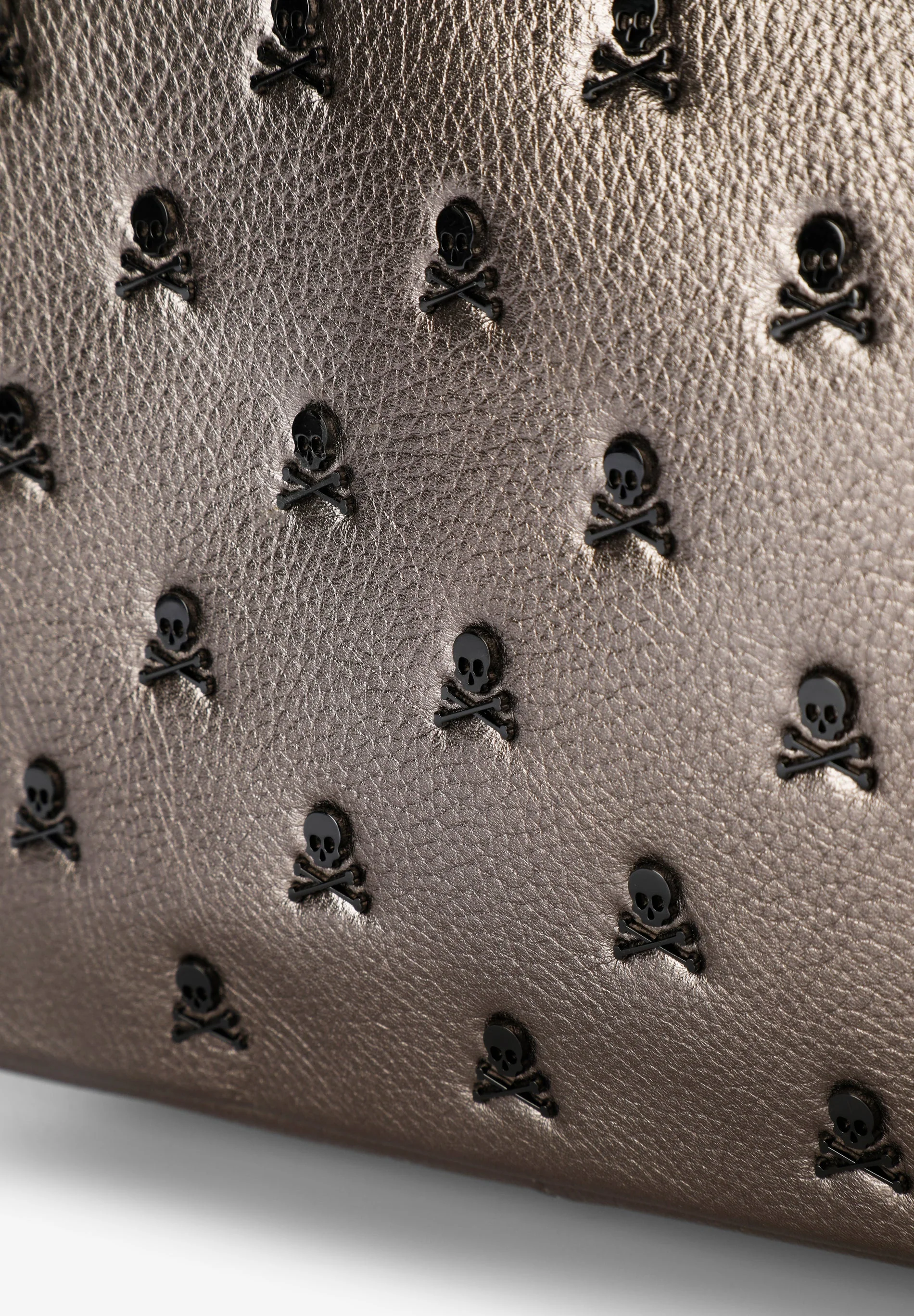 LEATHER CROSSBODY BAG WITH ALL-OVER SKULL PRINT - Image 6