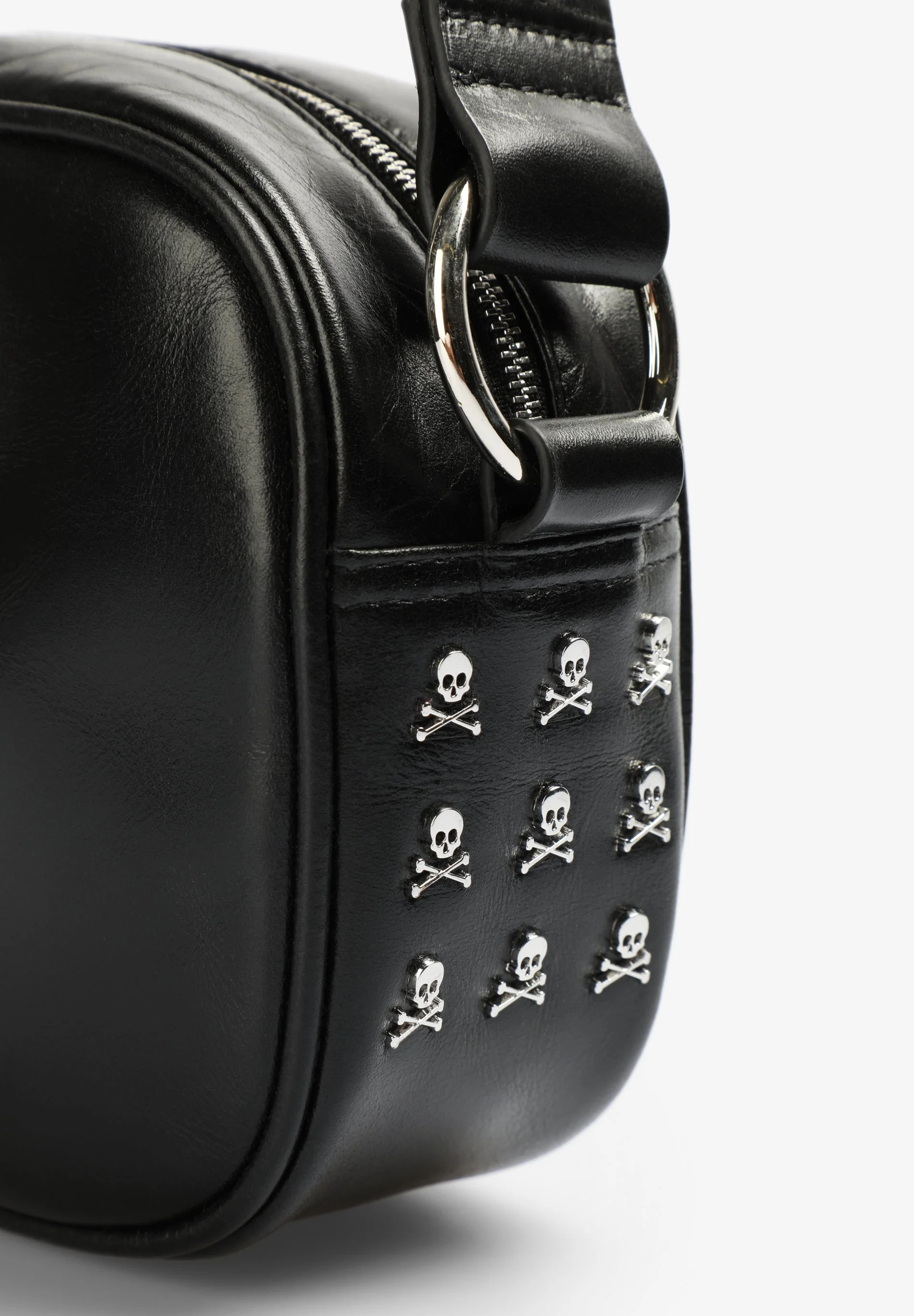 LEATHER CROSSBODY BAG WITH SKULL - Image 4