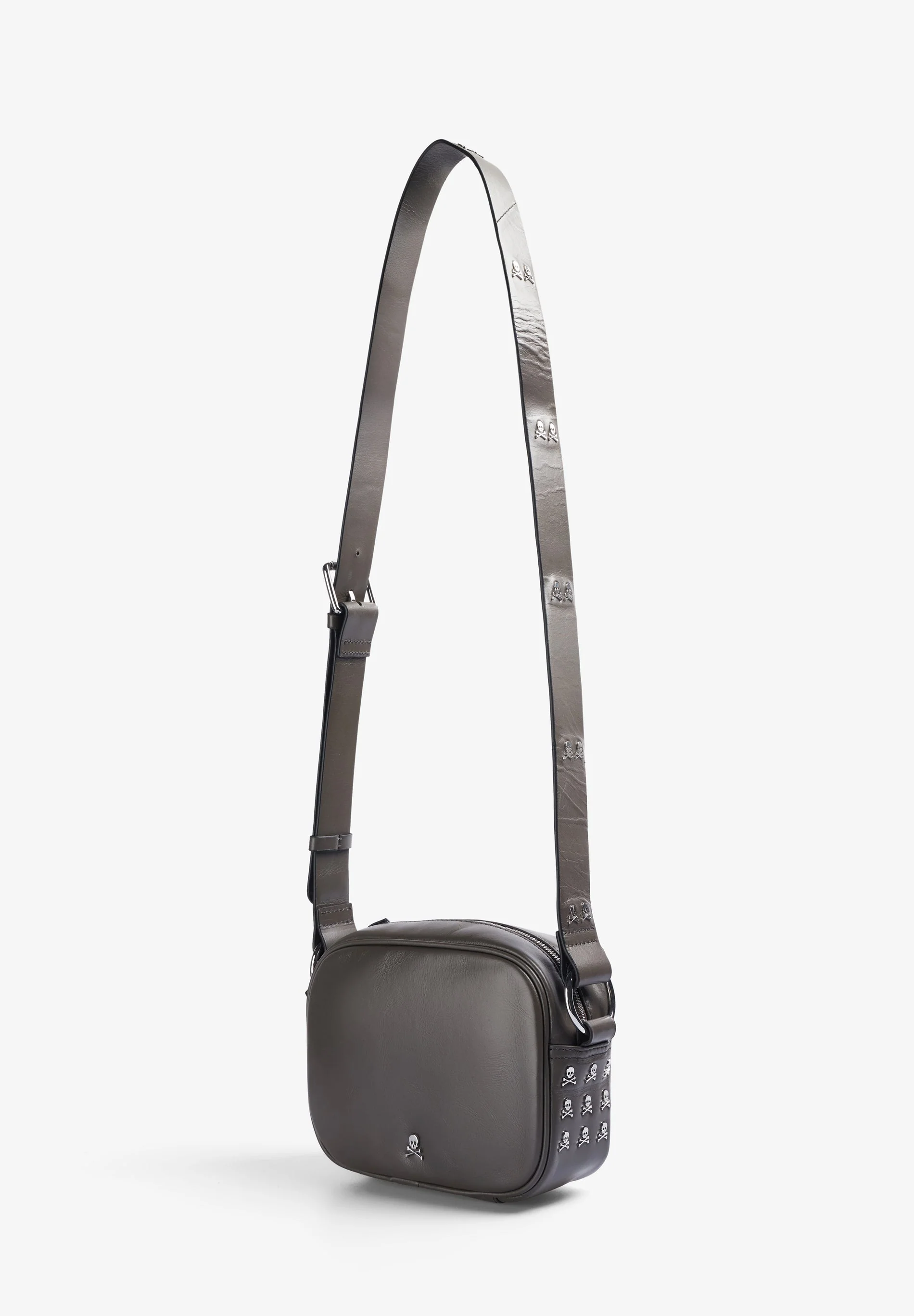 LEATHER CROSSBODY BAG WITH SKULL - Image 3