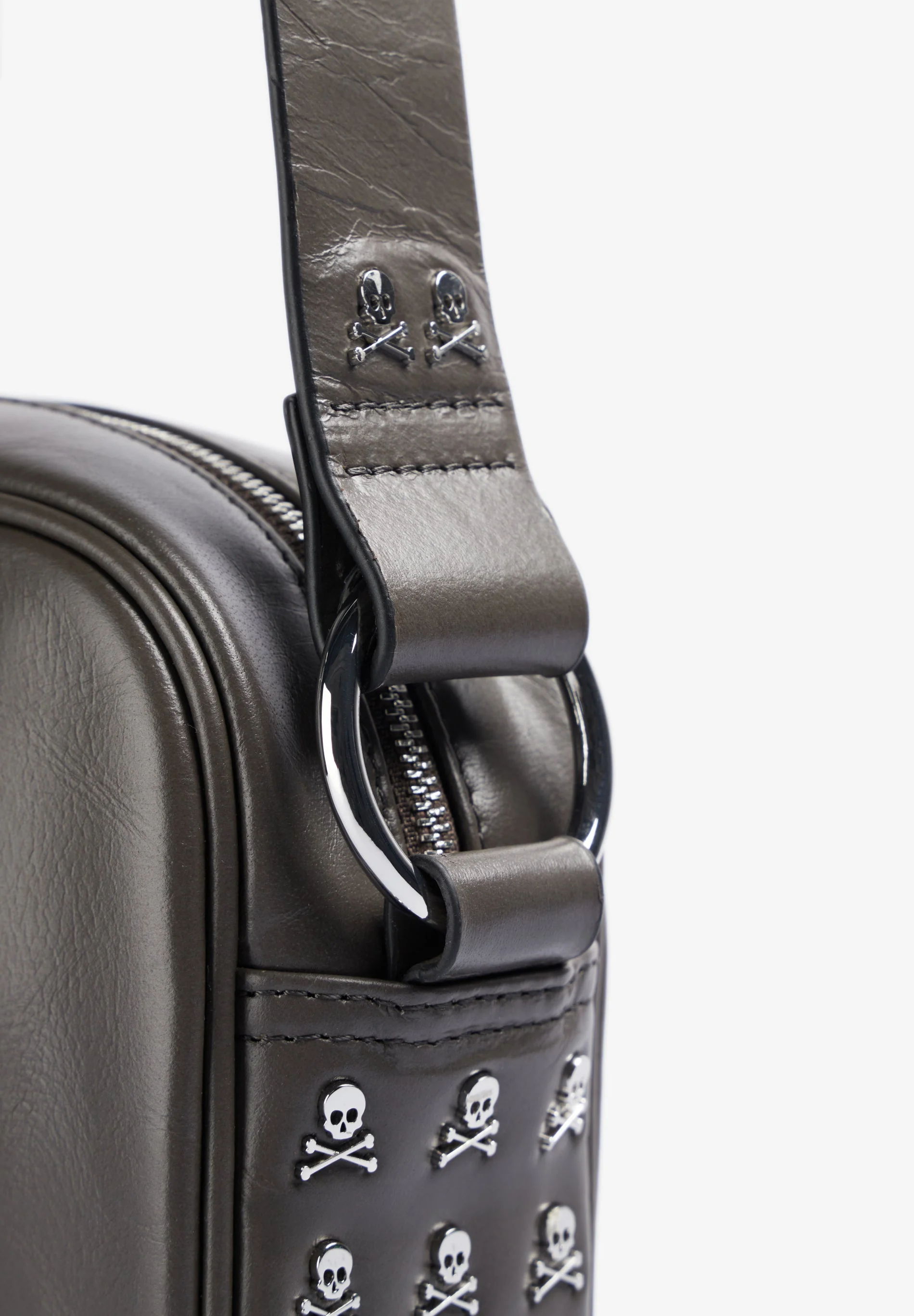 LEATHER CROSSBODY BAG WITH SKULL - Image 6