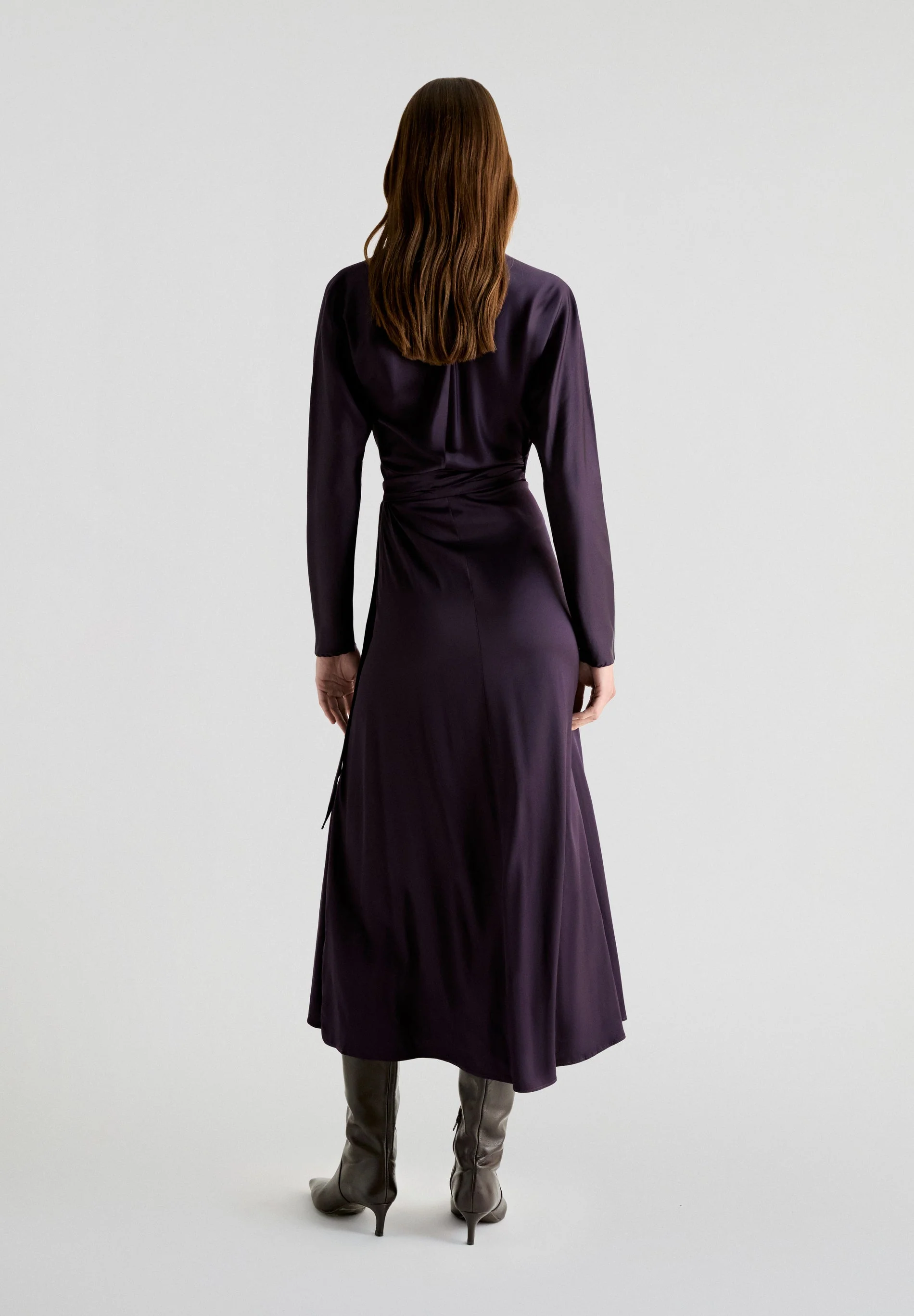 SATIN WRAP DRESS - Image 5
