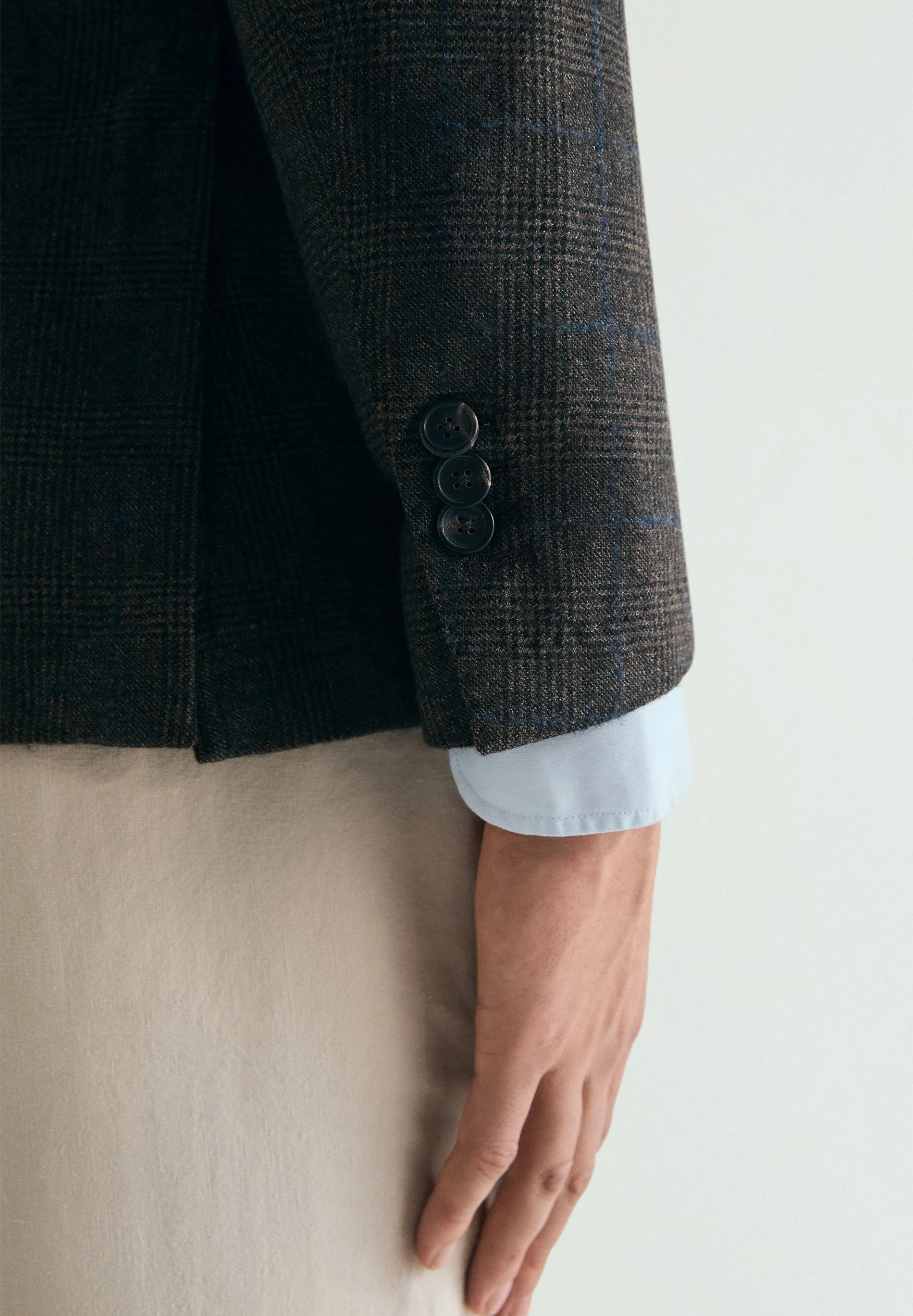 CHECKED WOOL BLAZER - Image 5