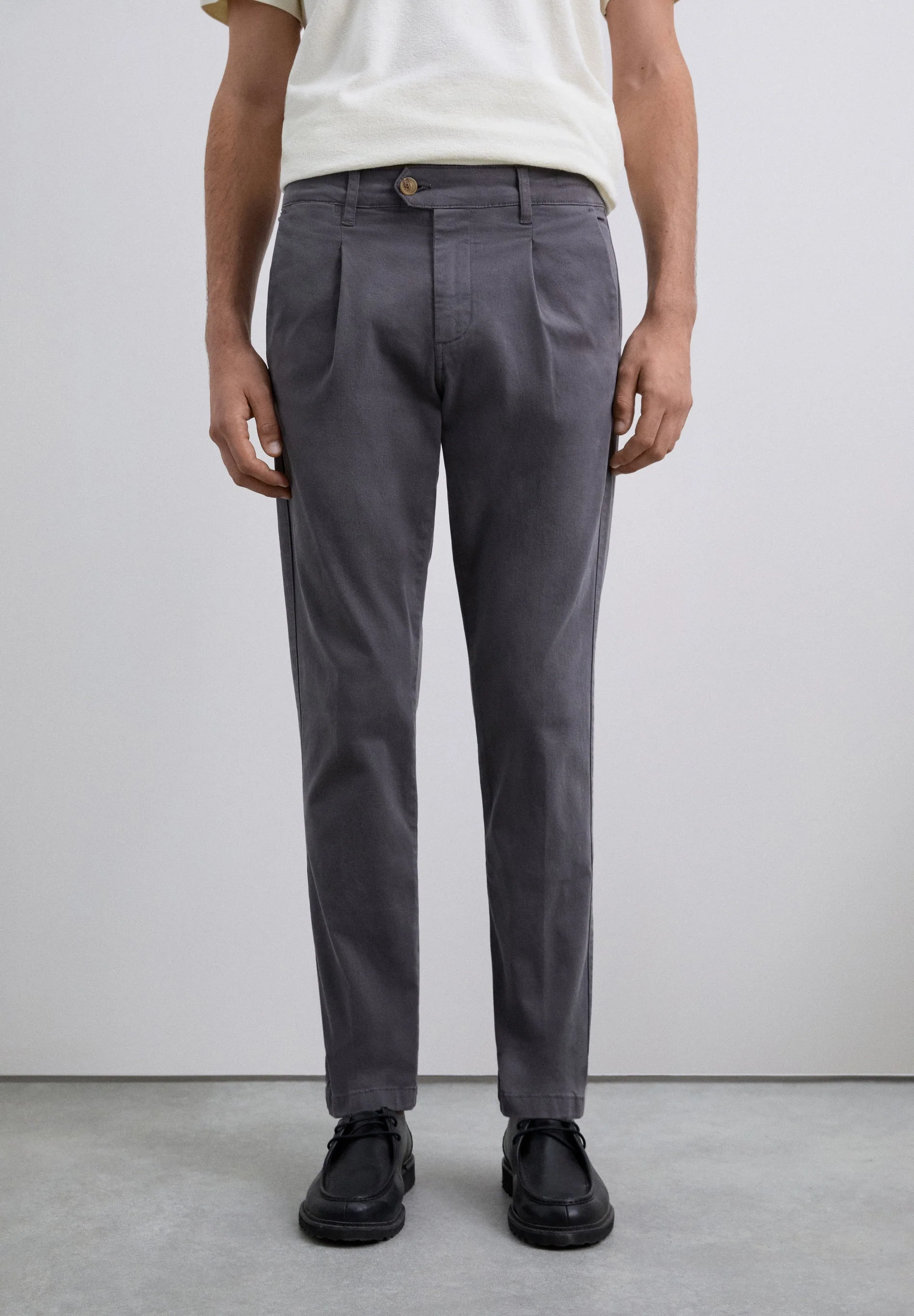 CHINO TROUSERS WITH DARTS - Image 2