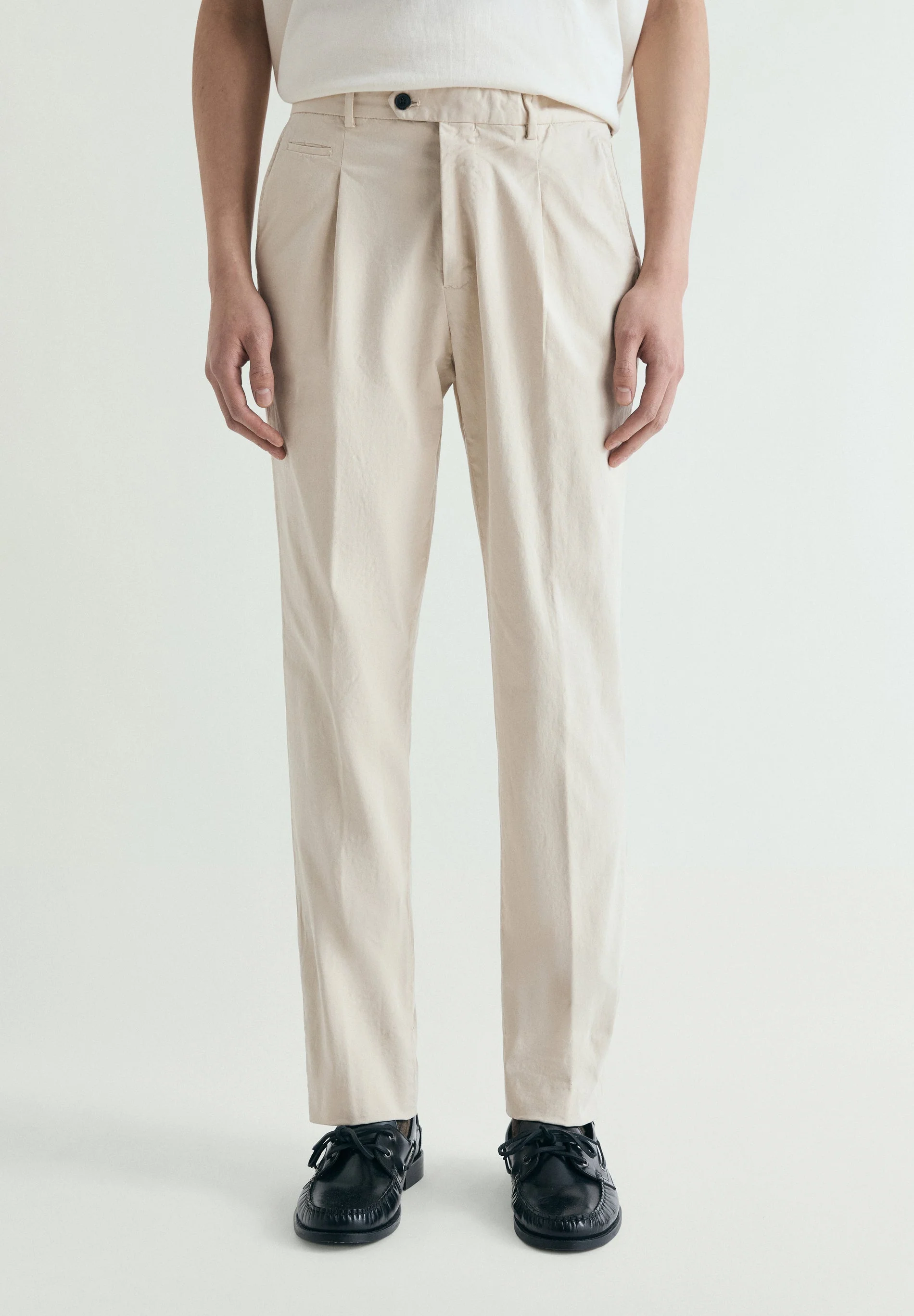 CHINO TROUSERS WITH DARTS - Image 2