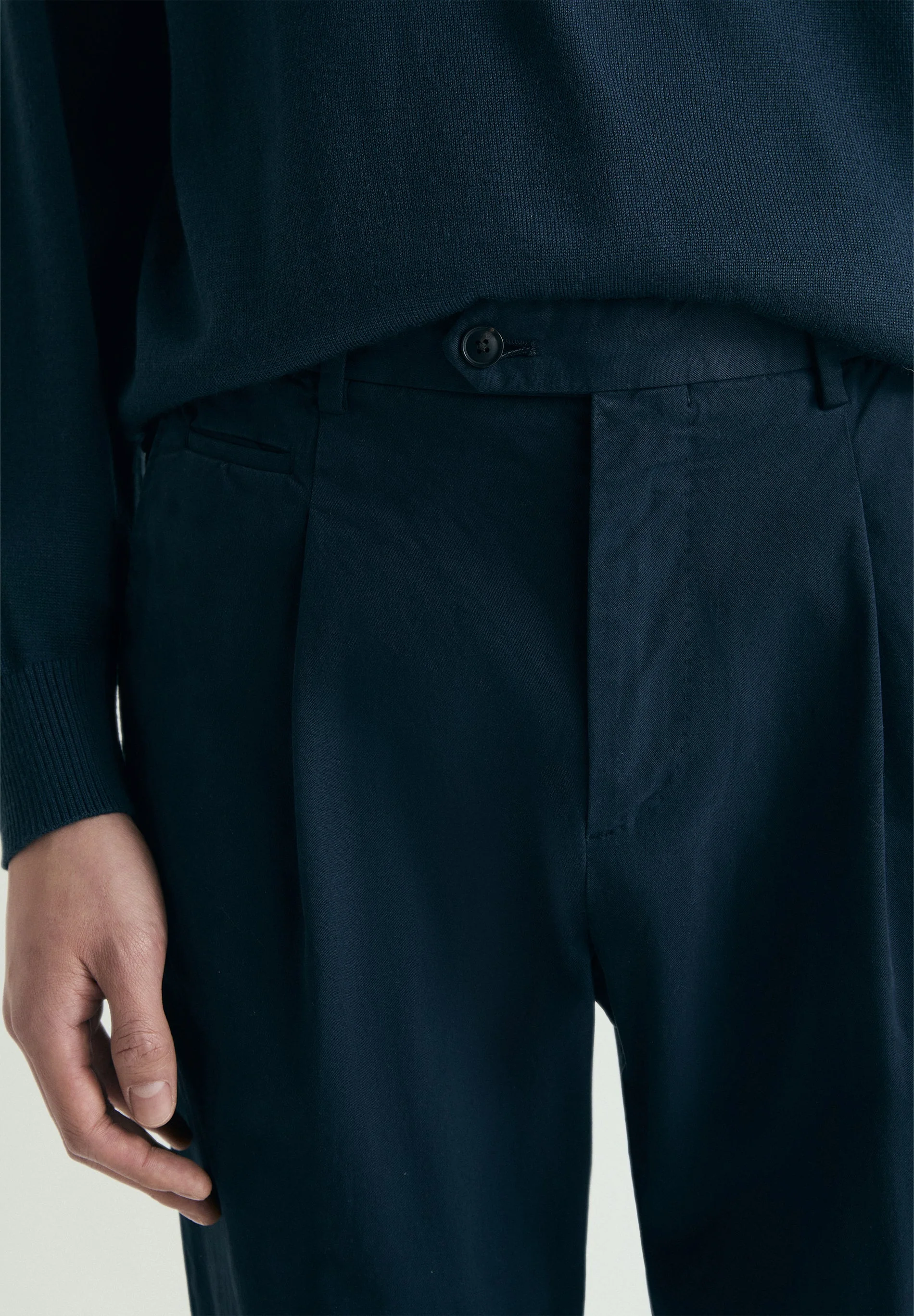 CHINO TROUSERS WITH DARTS - Image 3