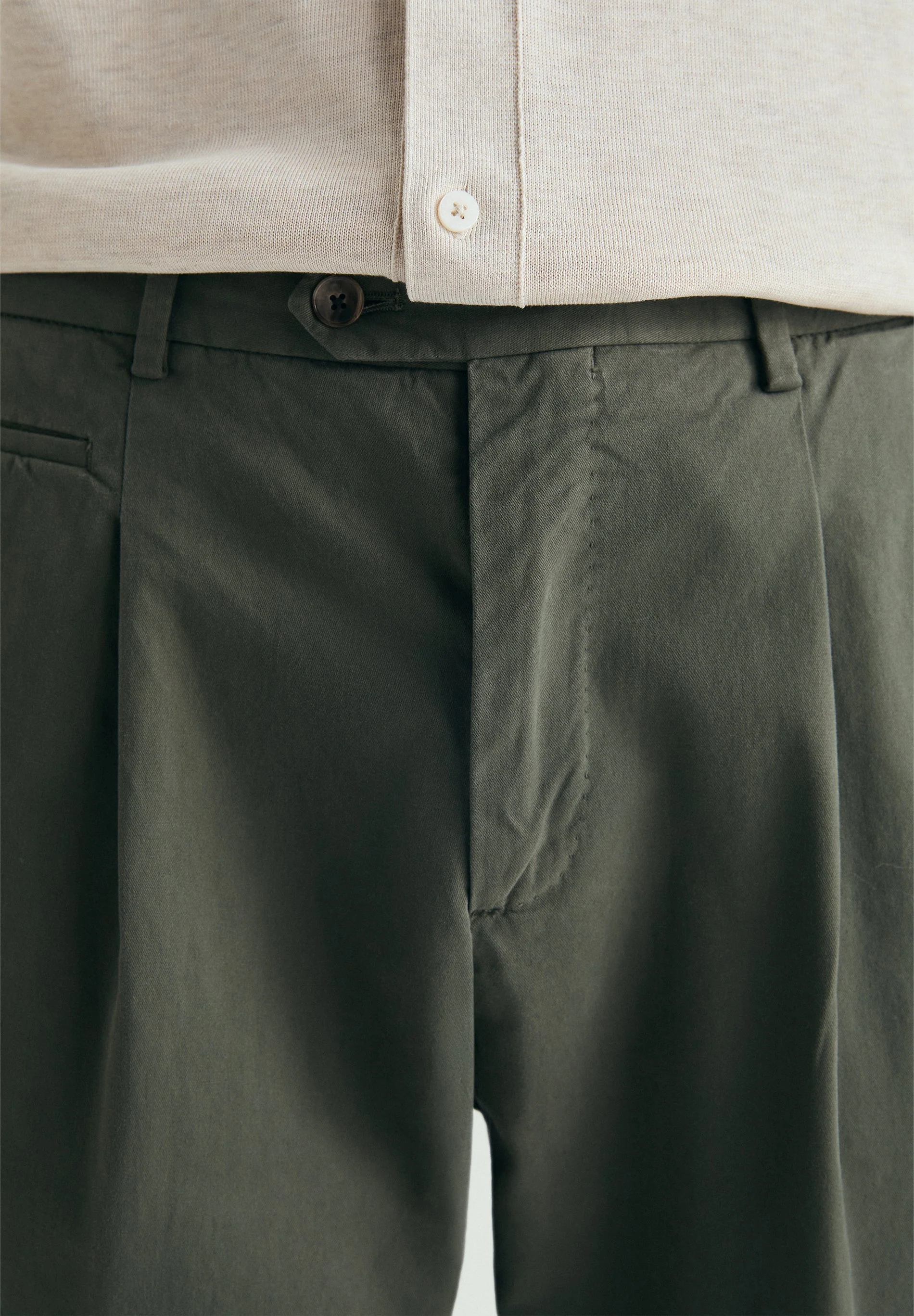 CHINO TROUSERS WITH DARTS - Image 3