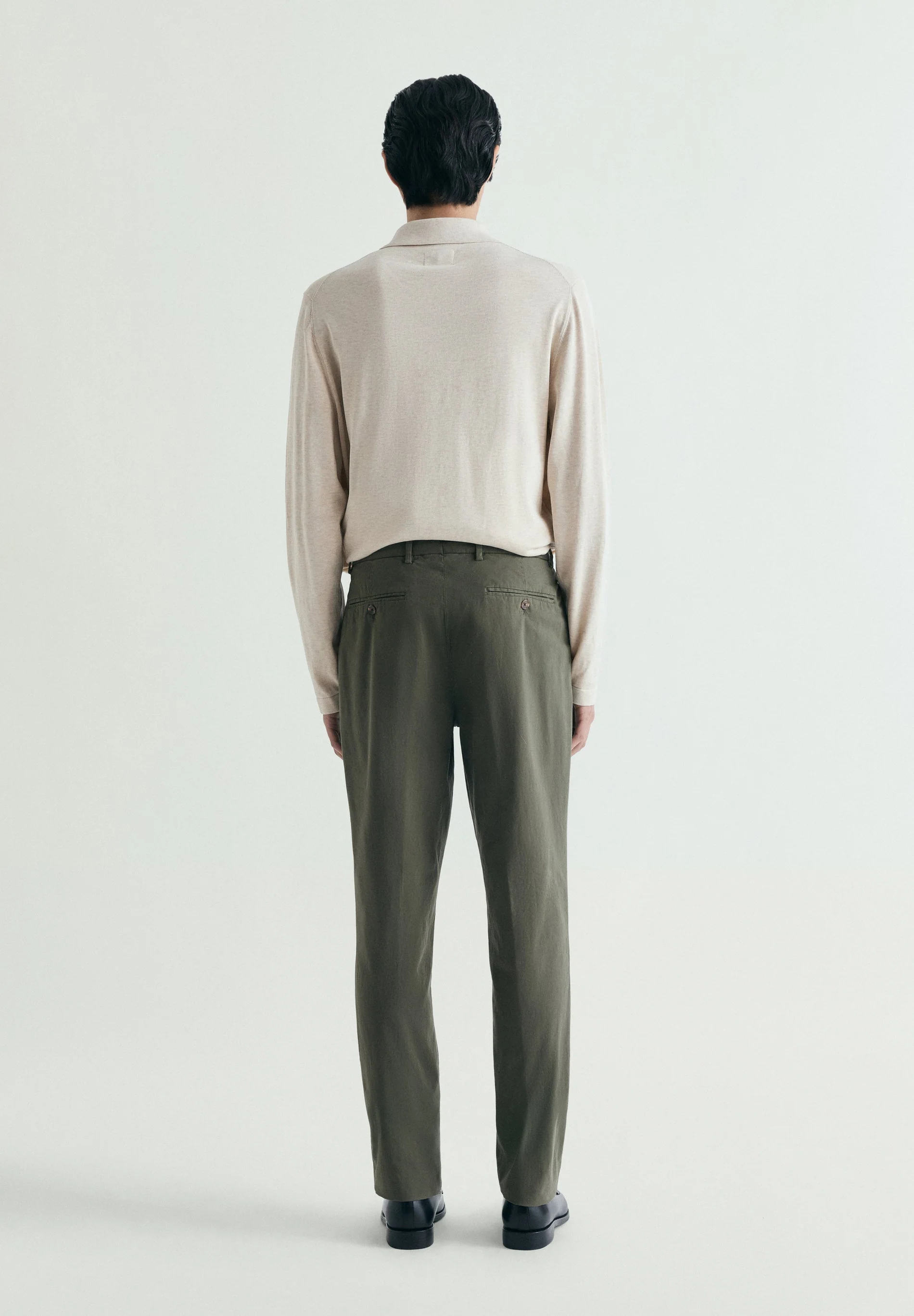 CHINO TROUSERS WITH DARTS - Image 4
