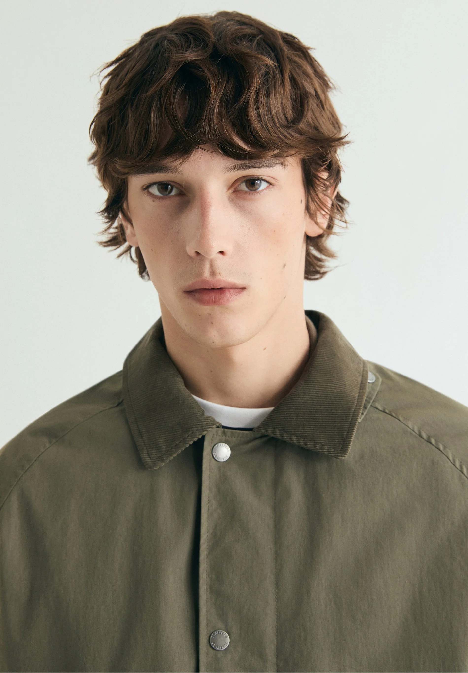 BOXY JACKET WITH CORDUROY COLLAR - Image 3