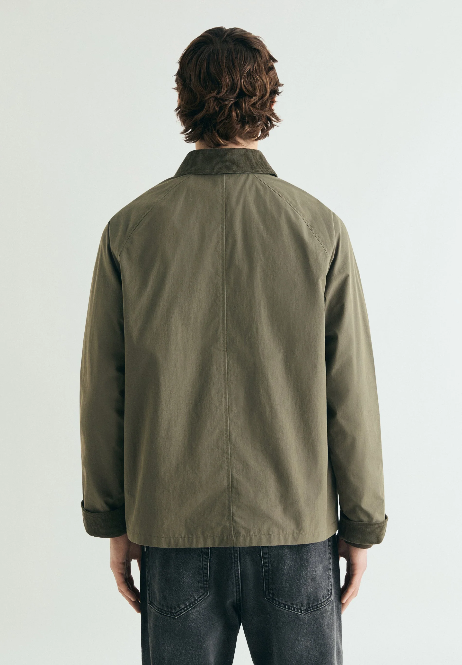 BOXY JACKET WITH CORDUROY COLLAR - Image 4