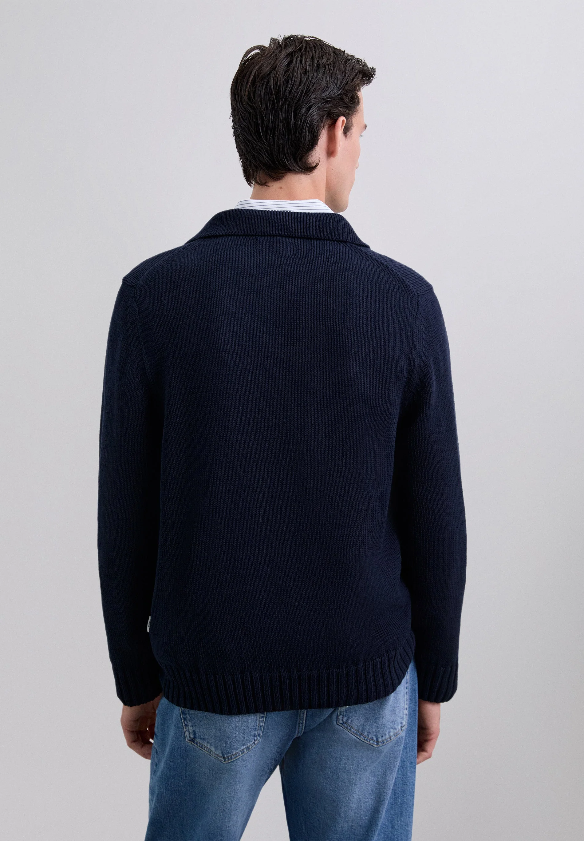 COTTON KNIT POLO SWEATER - Image 4