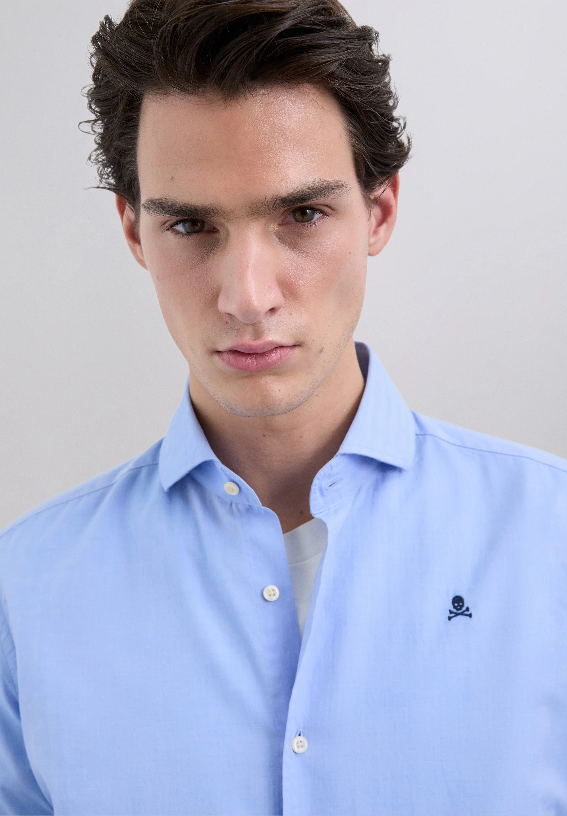 SHIRT WITH EMBROIDERED SKULL - Image 3