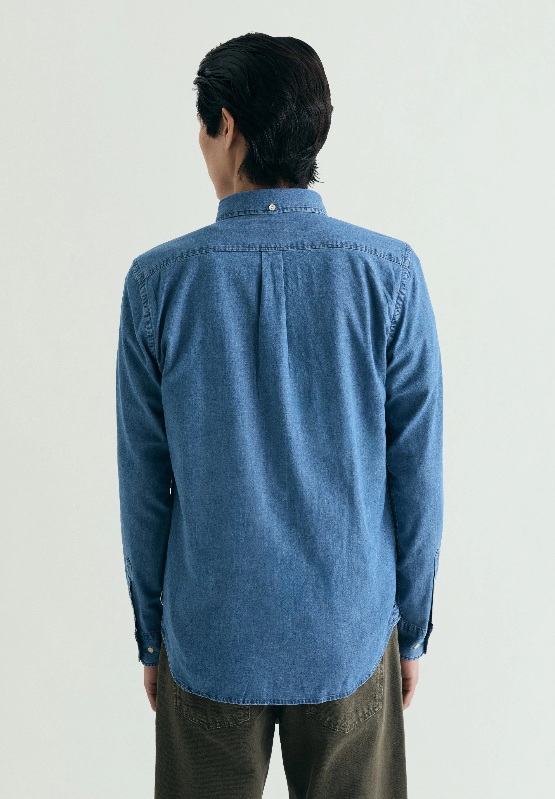DENIM SHIRT WITH CONTRAST EMBROIDERY - Image 4