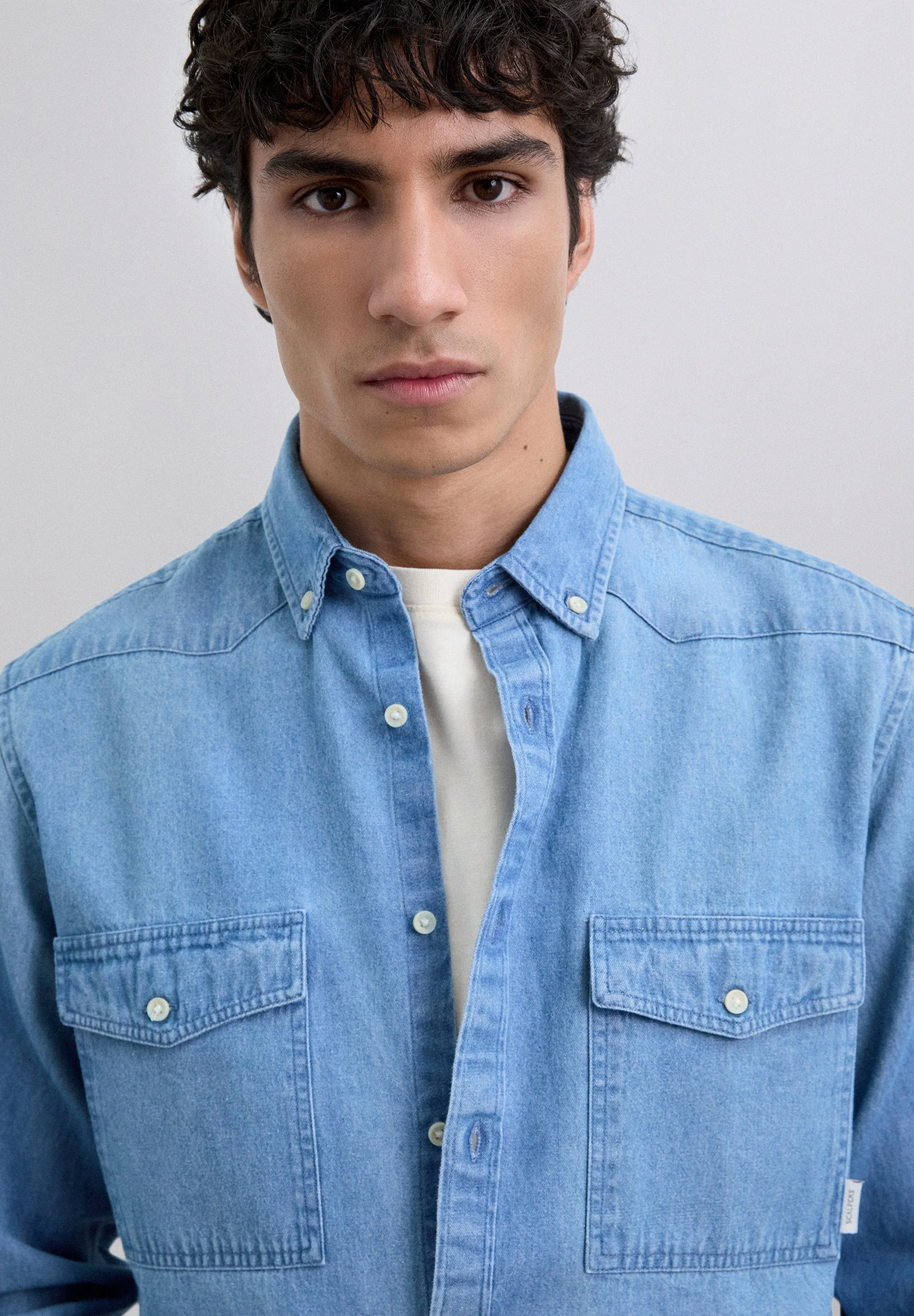 DENIM COTTON SHIRT - Image 3