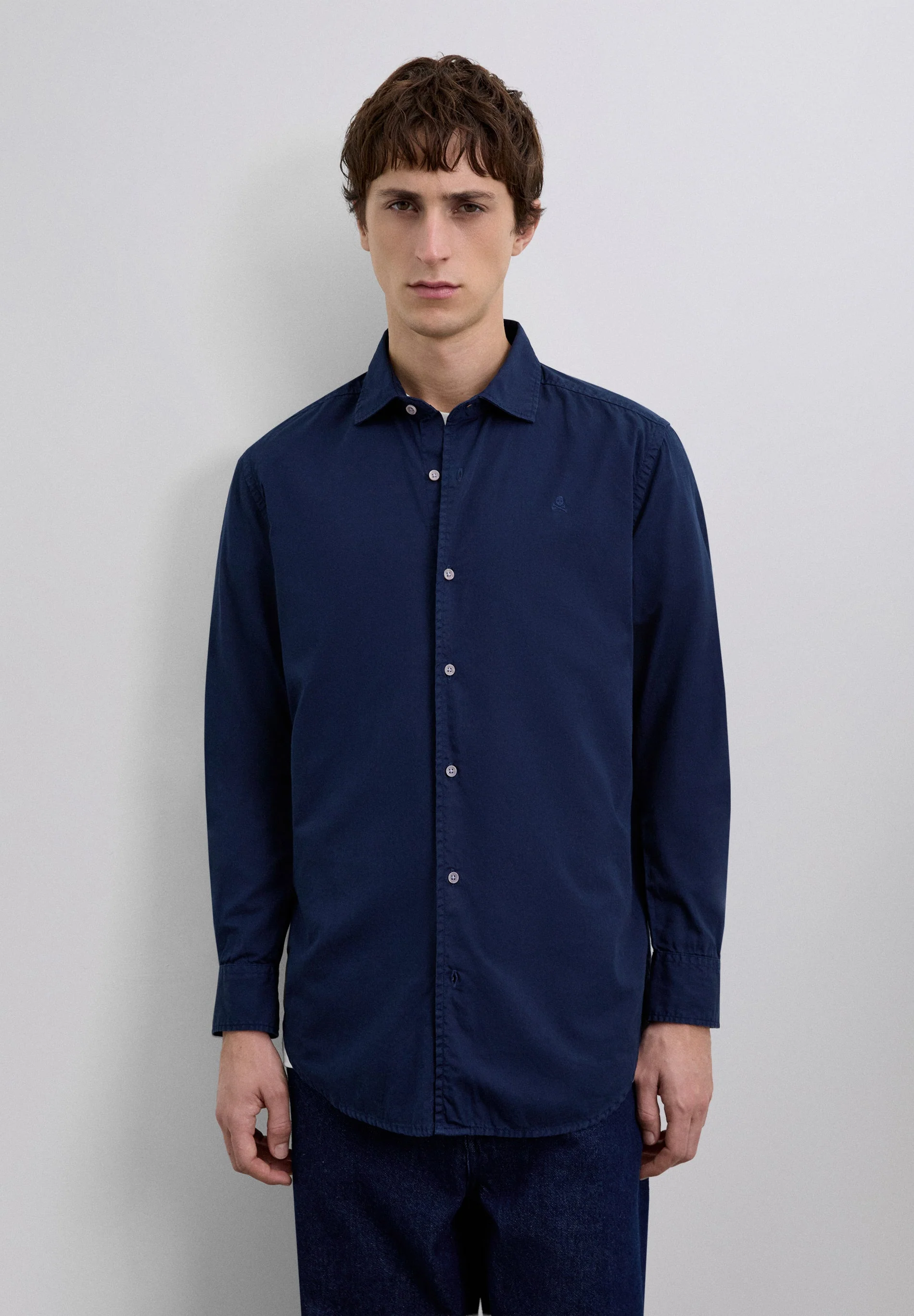 SHIRT WITH EMBROIDERED SKULL