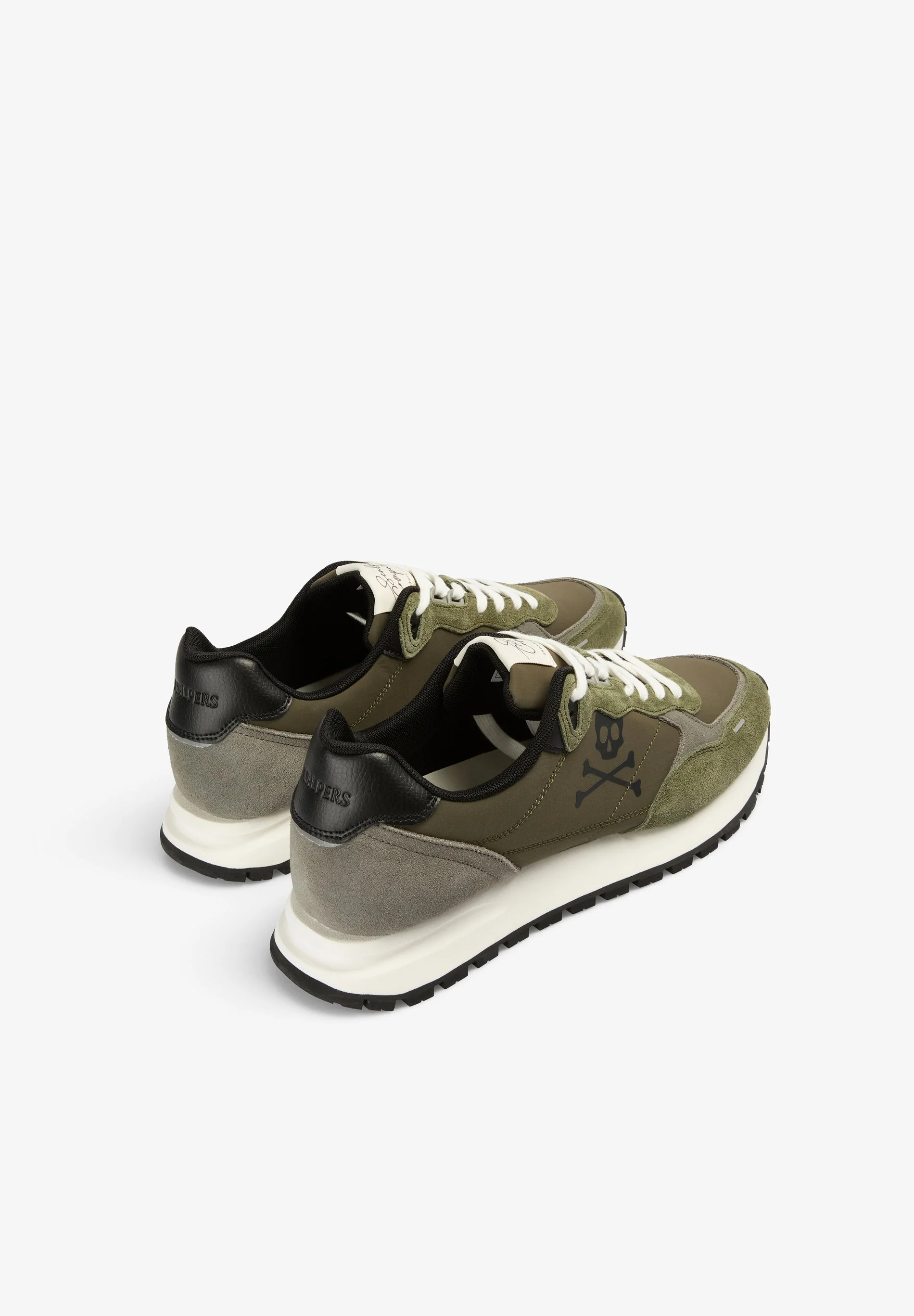 CONTRAST SKULL SPLIT SUEDE SNEAKERS - Image 3