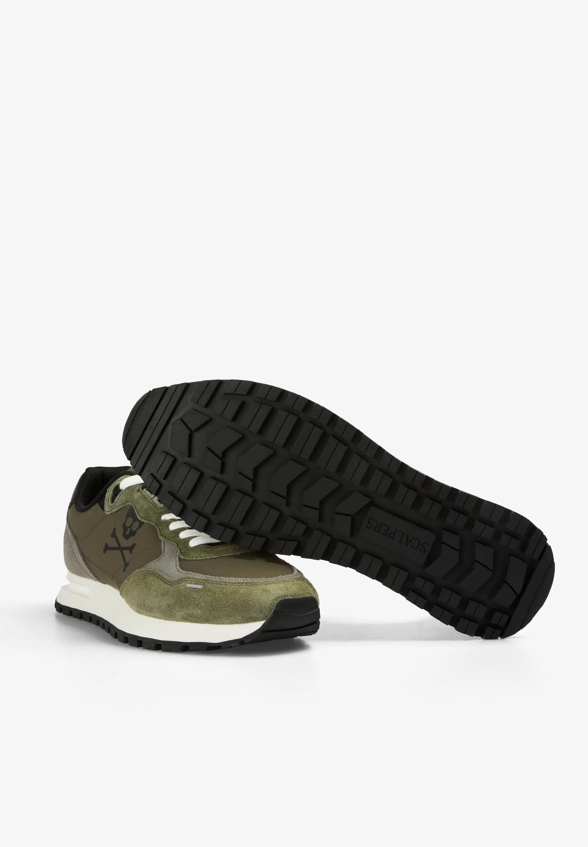 CONTRAST SKULL SPLIT SUEDE SNEAKERS - Image 4