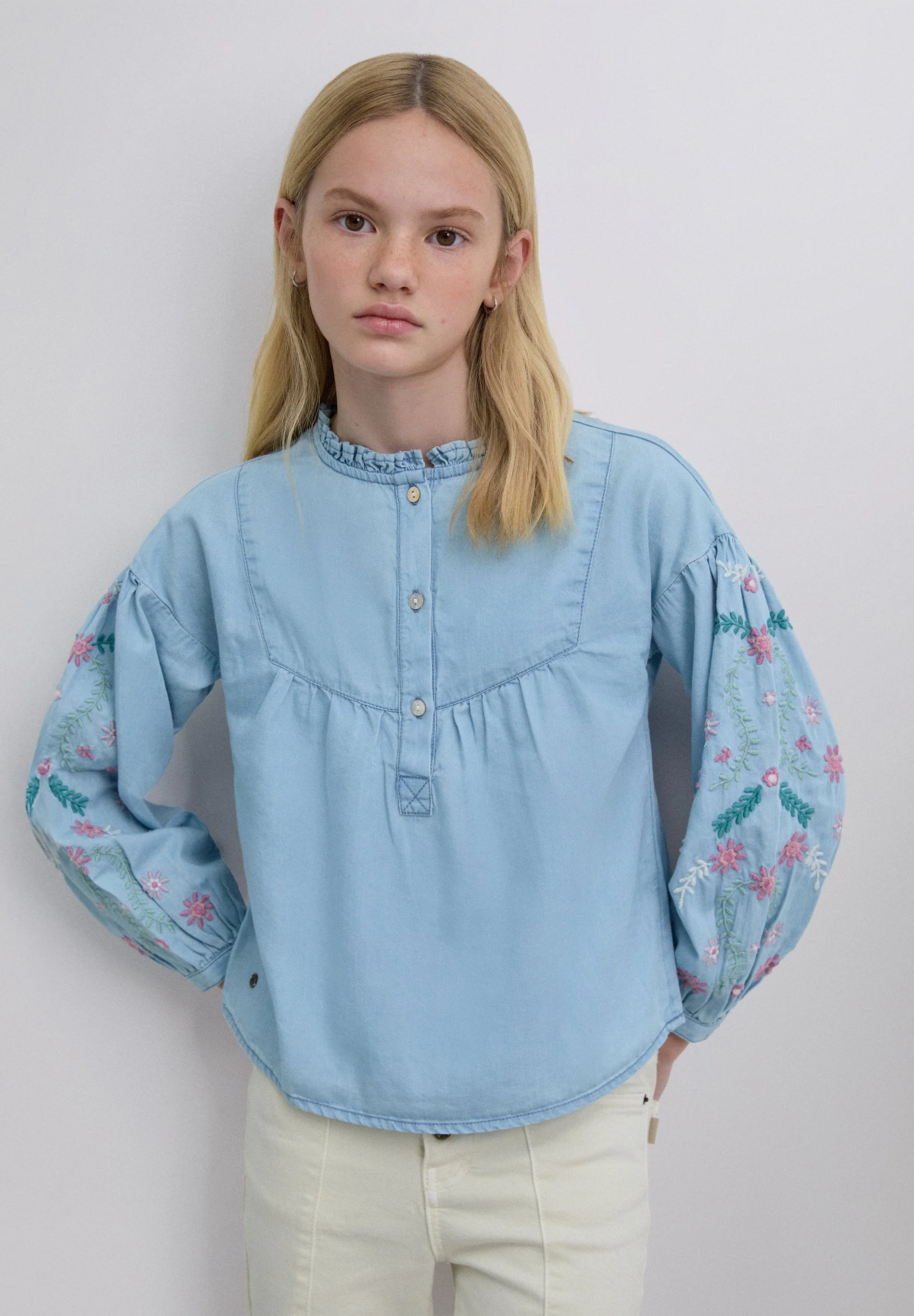 SCDENIMEMBBLOUSE GIRLS