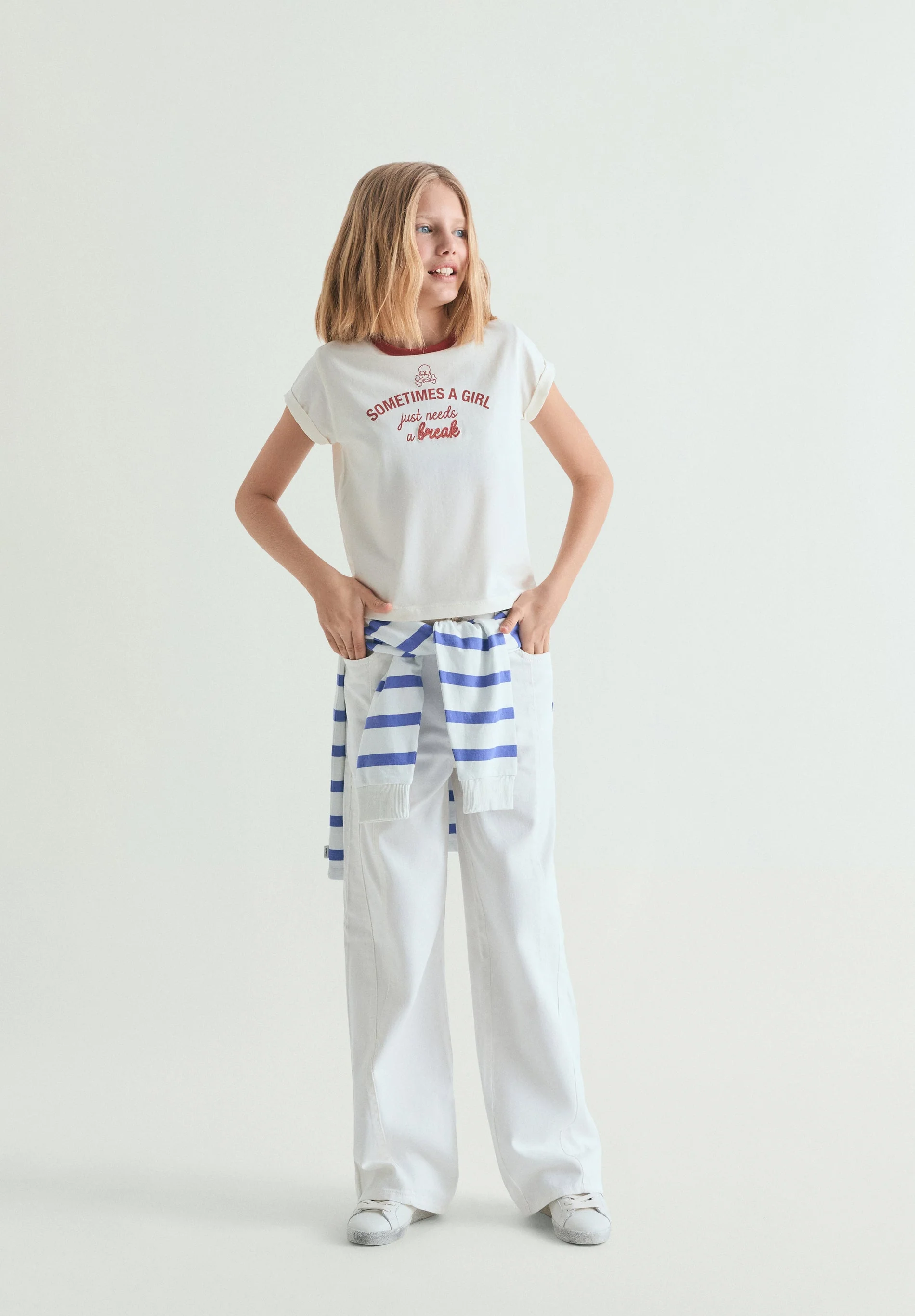 PRINTED T-SHIRT WITH CONTRAST COLLAR - Image 4
