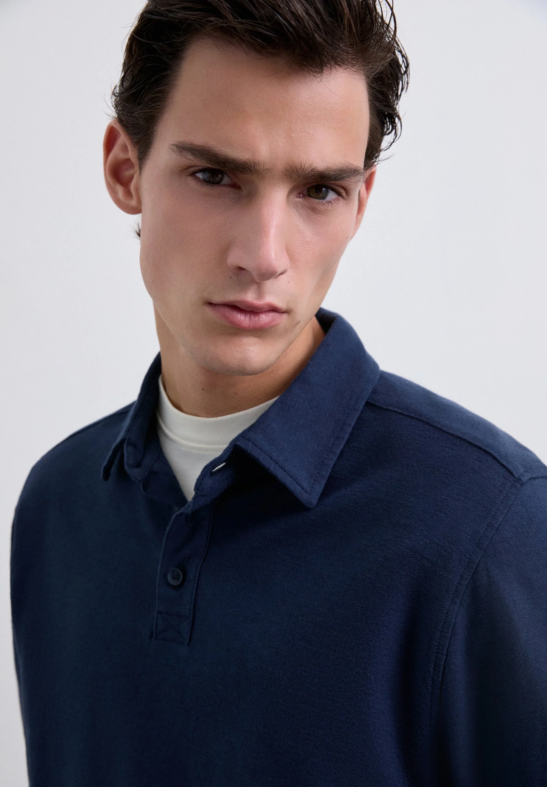 LONG SLEEVE POLO SHIRT - Image 3