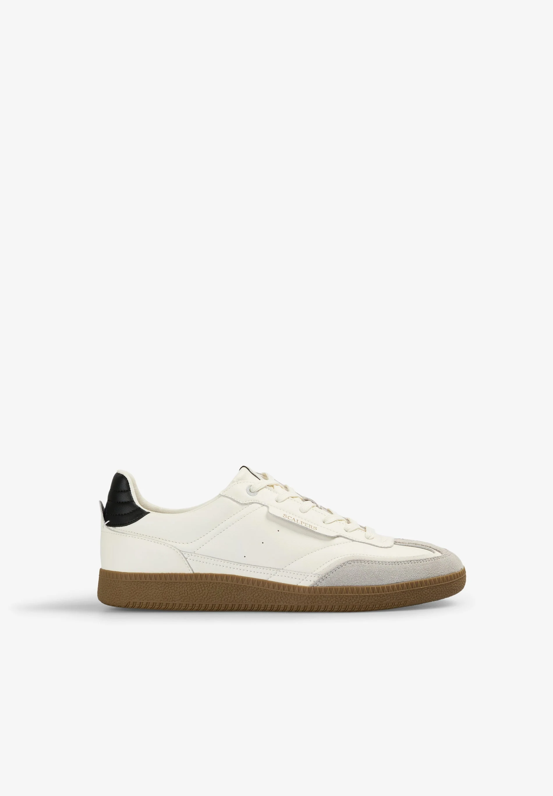 LEATHER TRAINER WITH CONTRAST SOLE - Image 2
