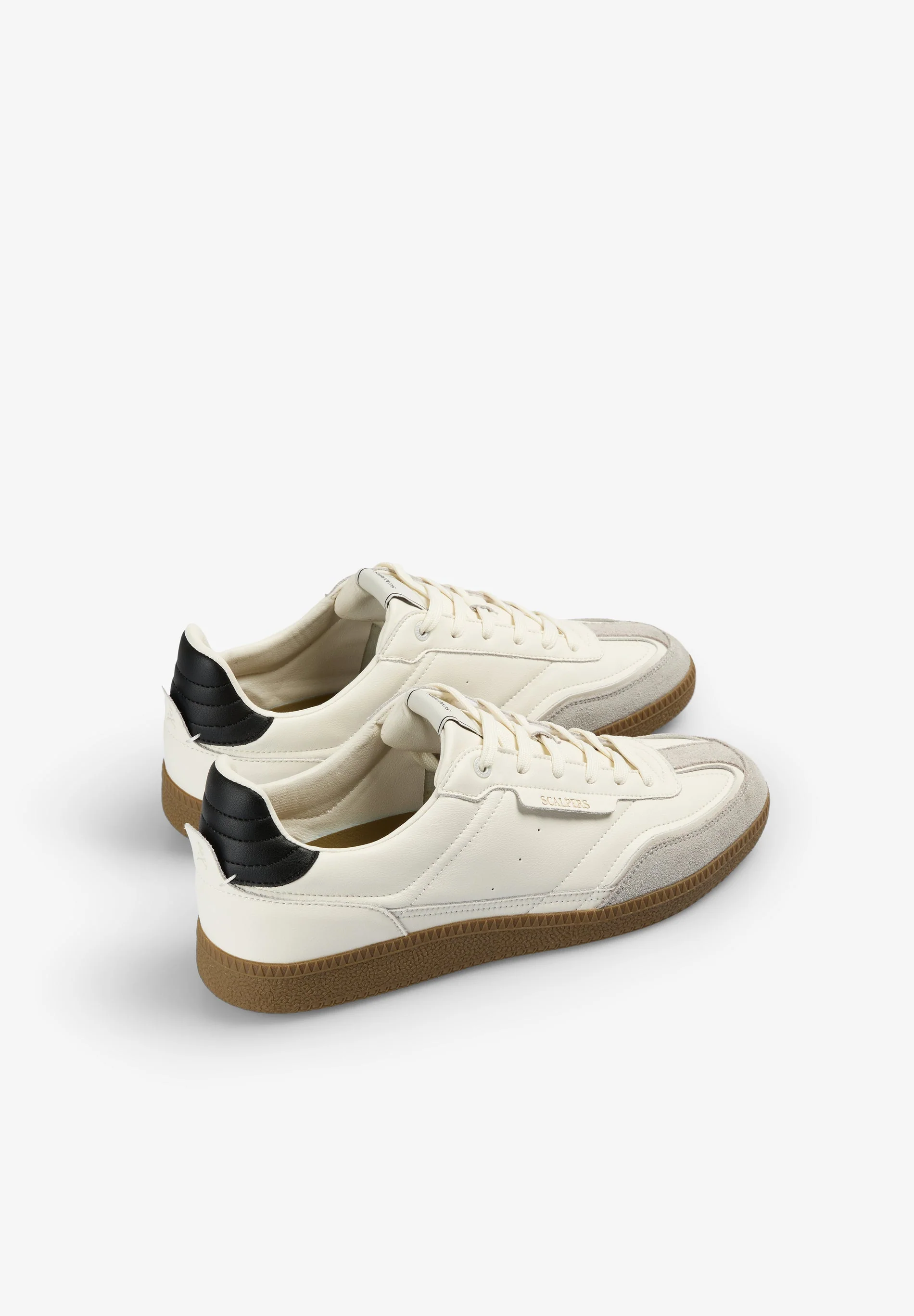 LEATHER TRAINER WITH CONTRAST SOLE - Image 4