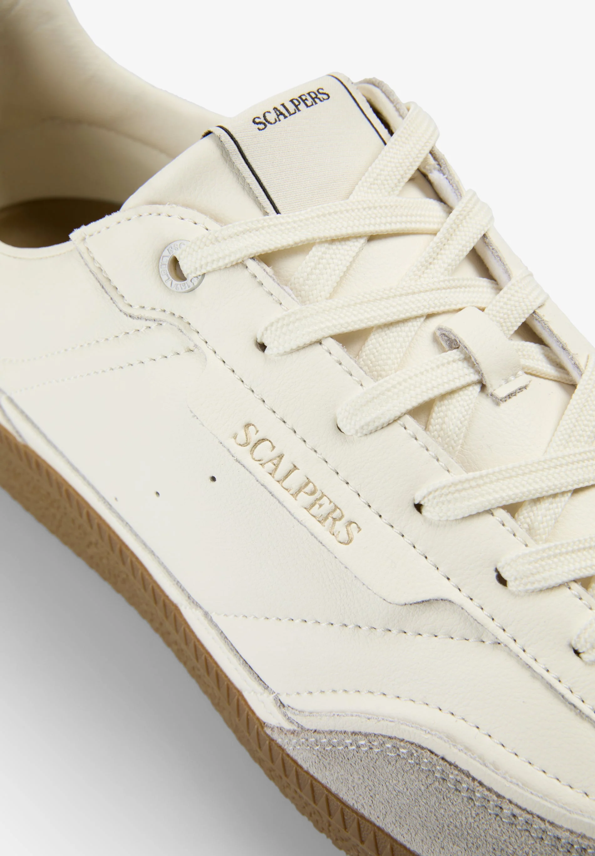 LEATHER TRAINER WITH CONTRAST SOLE - Image 7