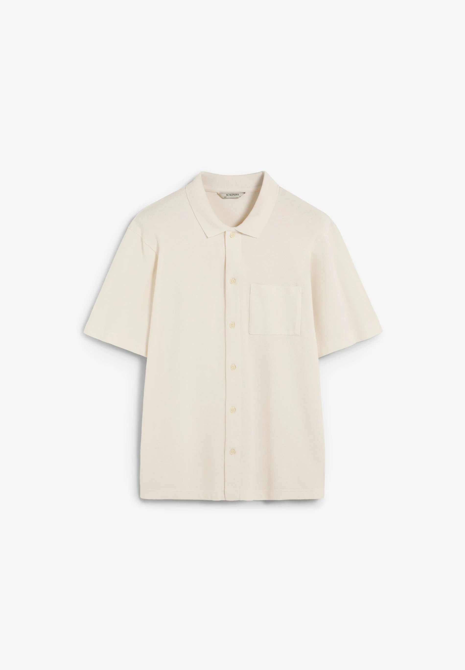 RELAXED PIQUÉ POLO CARDIGAN