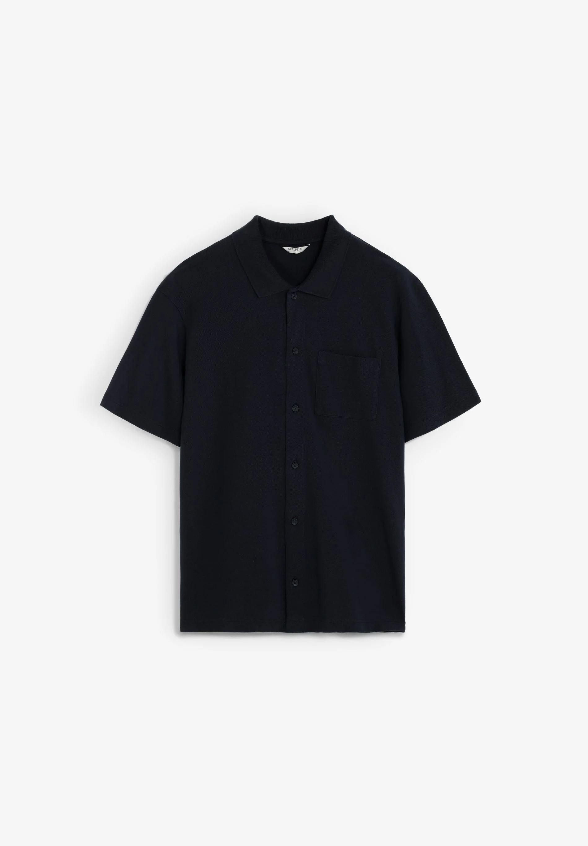 RELAXED PIQUÉ POLO CARDIGAN