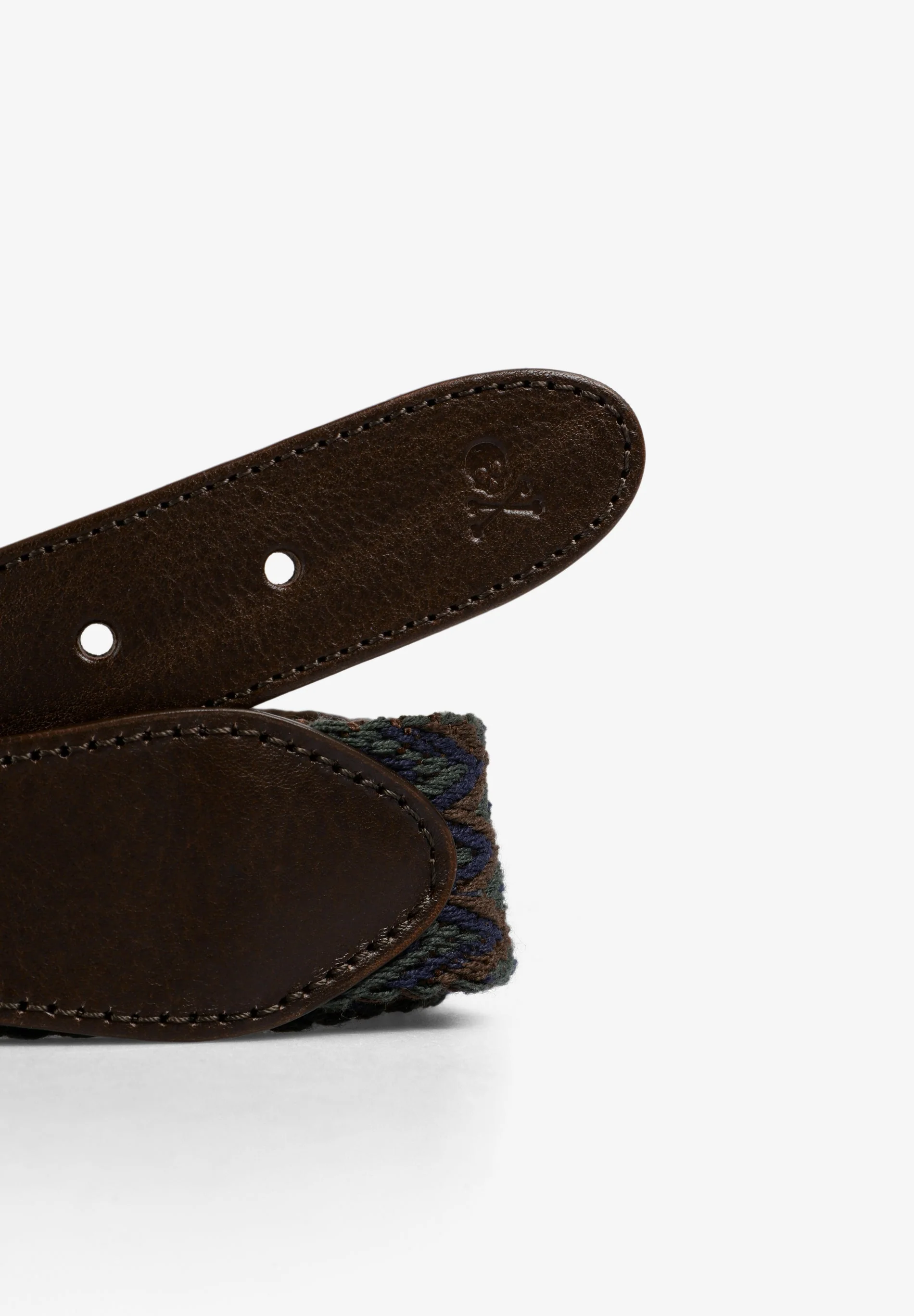 ZIG-ZAG SKULL LEATHER BELT - Image 3