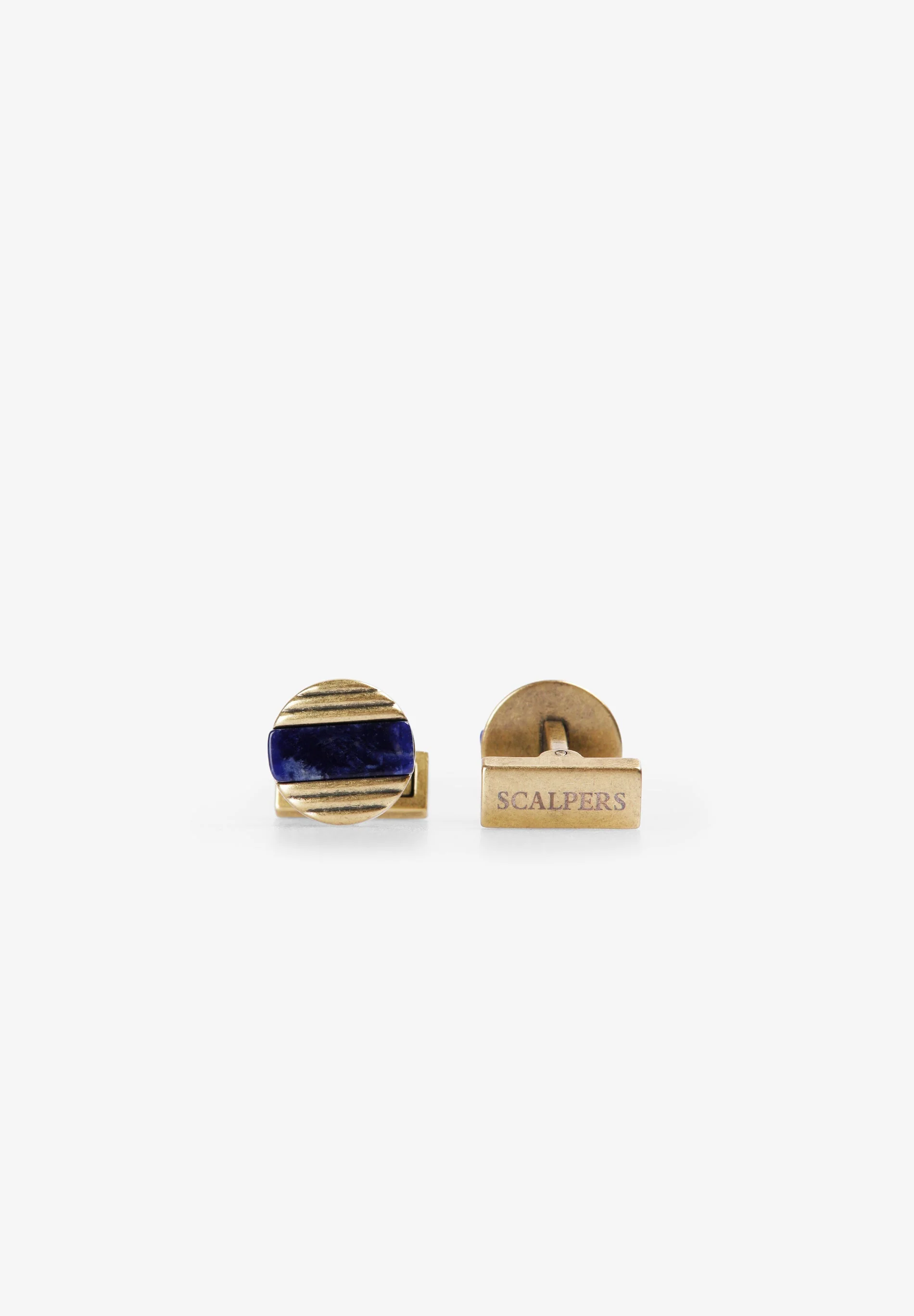 ROUND NATURAL STONE CUFFLINKS - Image 2