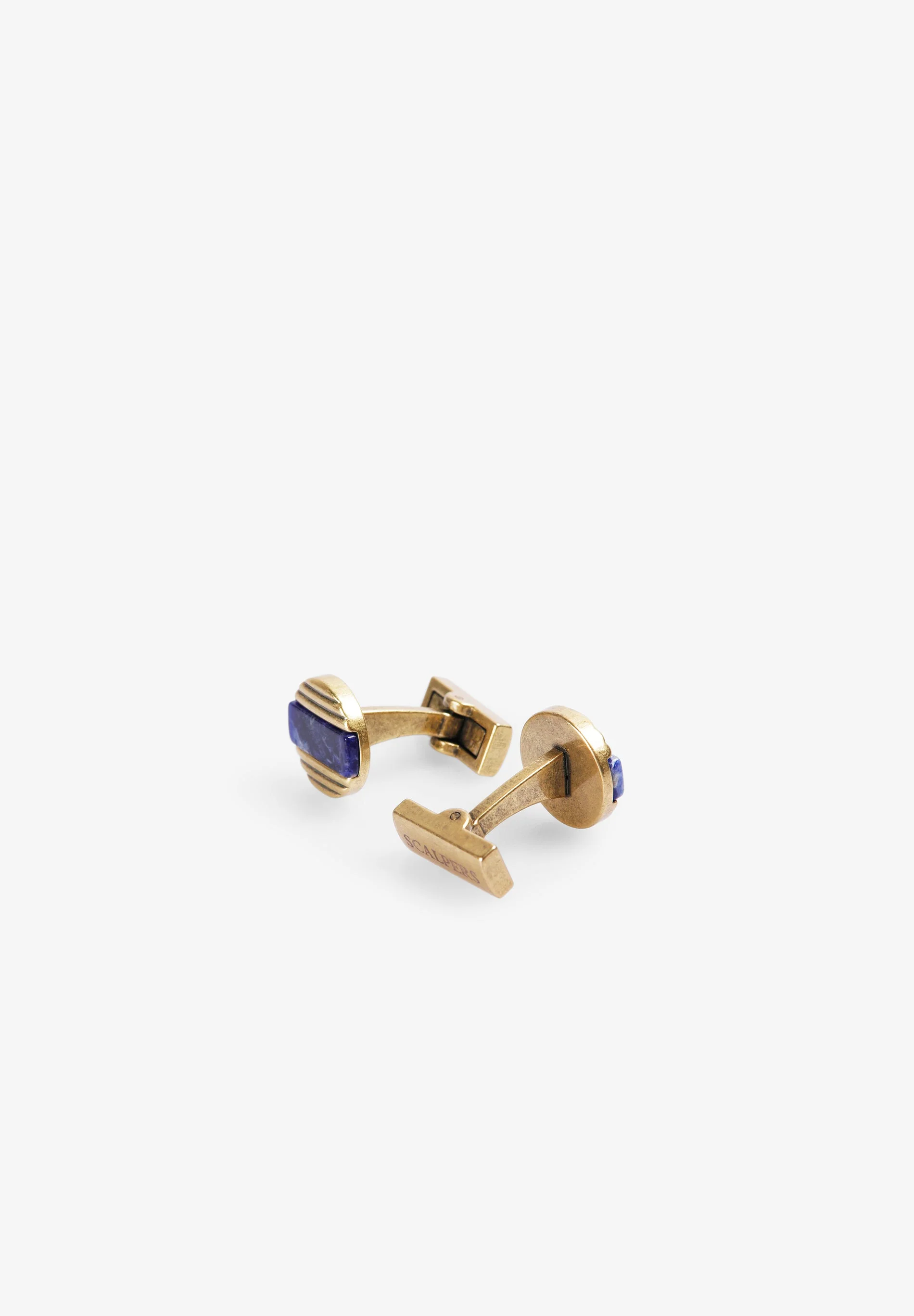 ROUND NATURAL STONE CUFFLINKS - Image 3