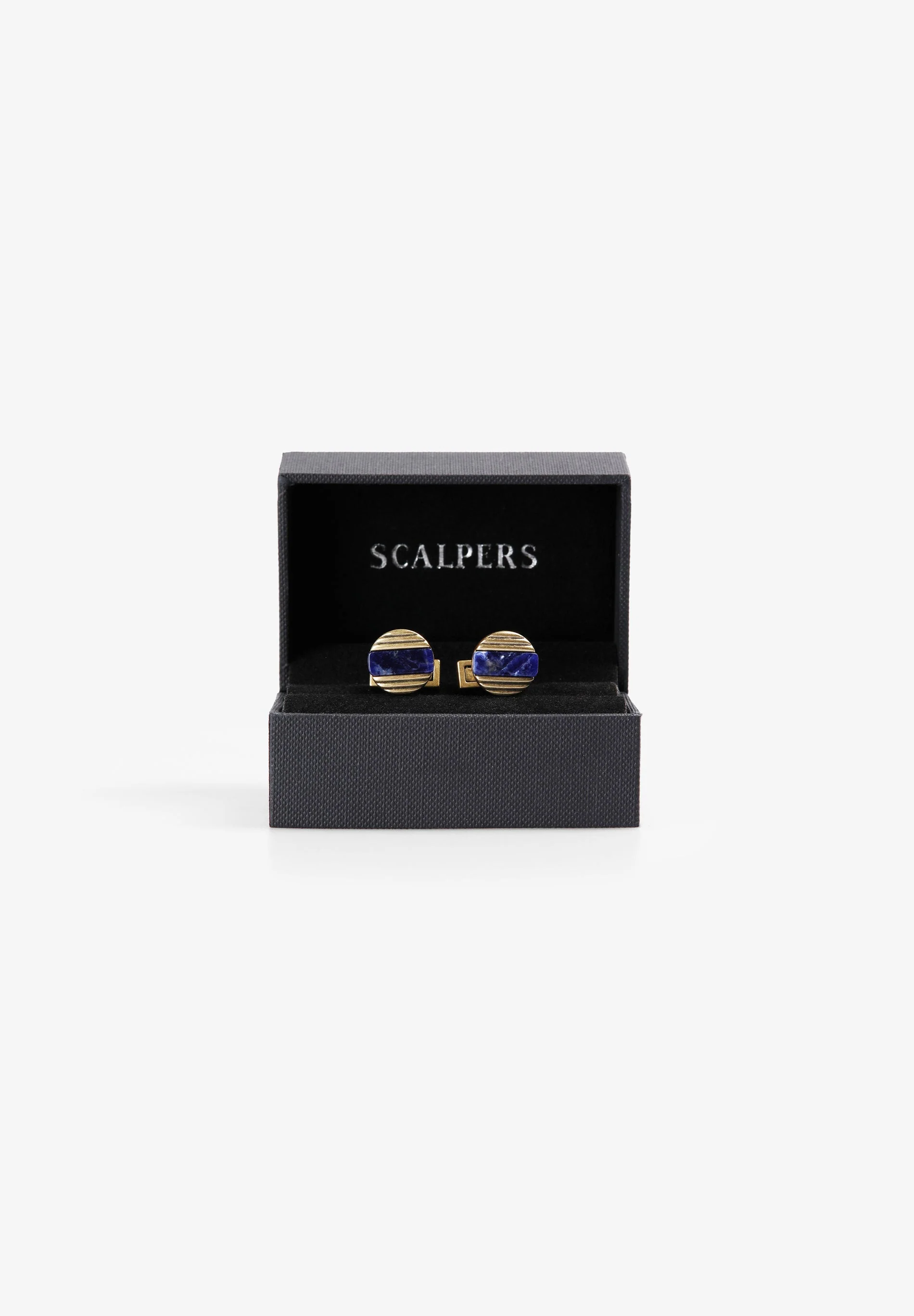 ROUND NATURAL STONE CUFFLINKS - Image 4
