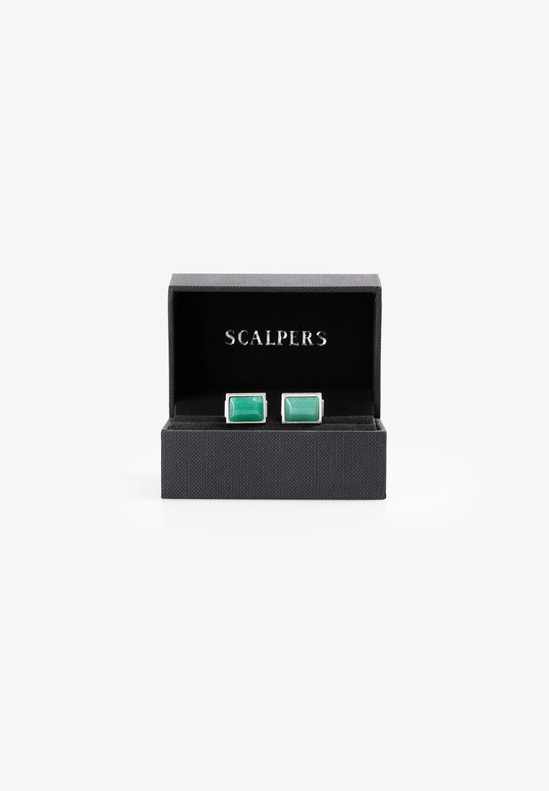 SILVER NATURAL STONE CUFFLINKS - Image 4