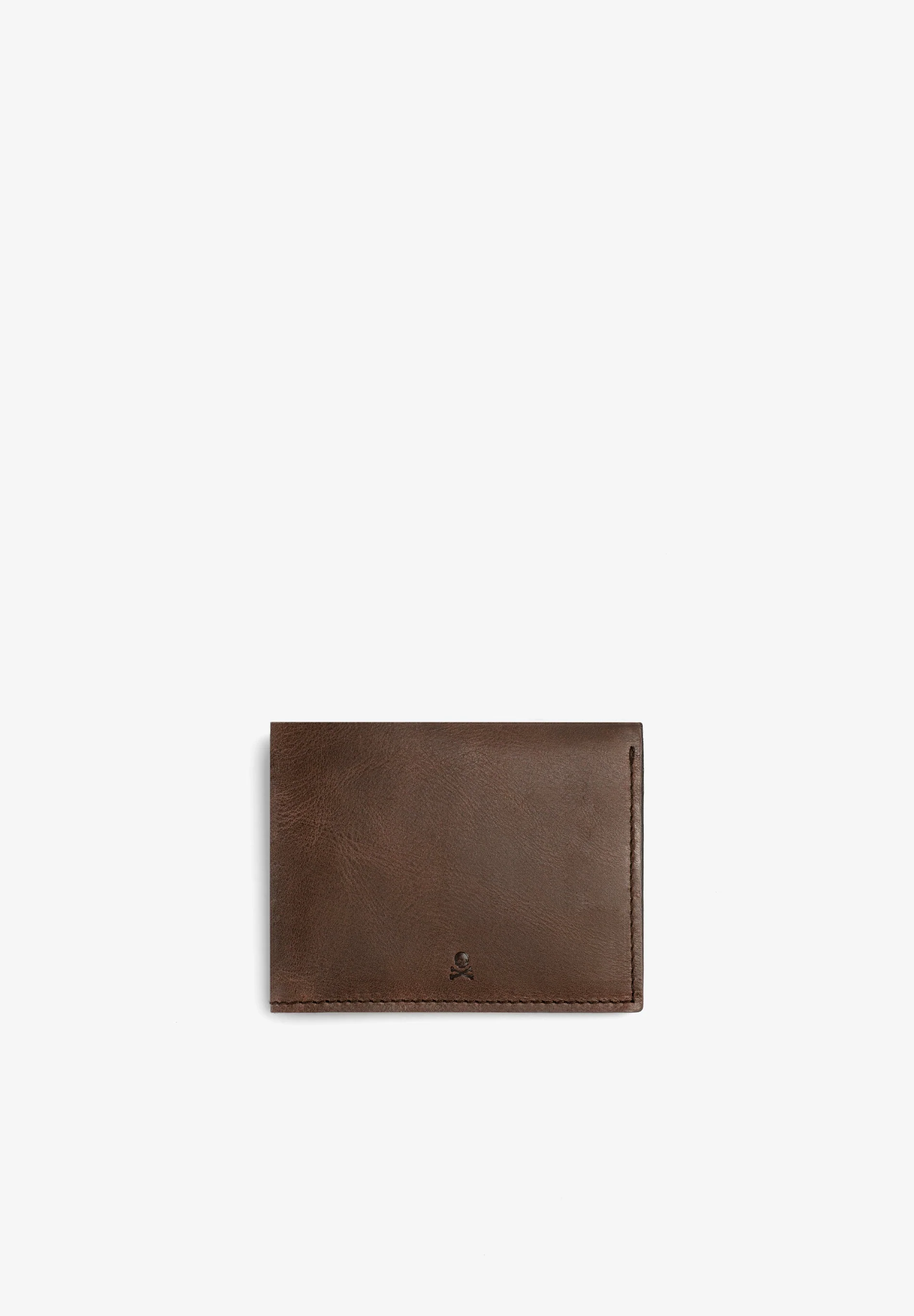LEATHER WALLET WITH SKULL LOGO