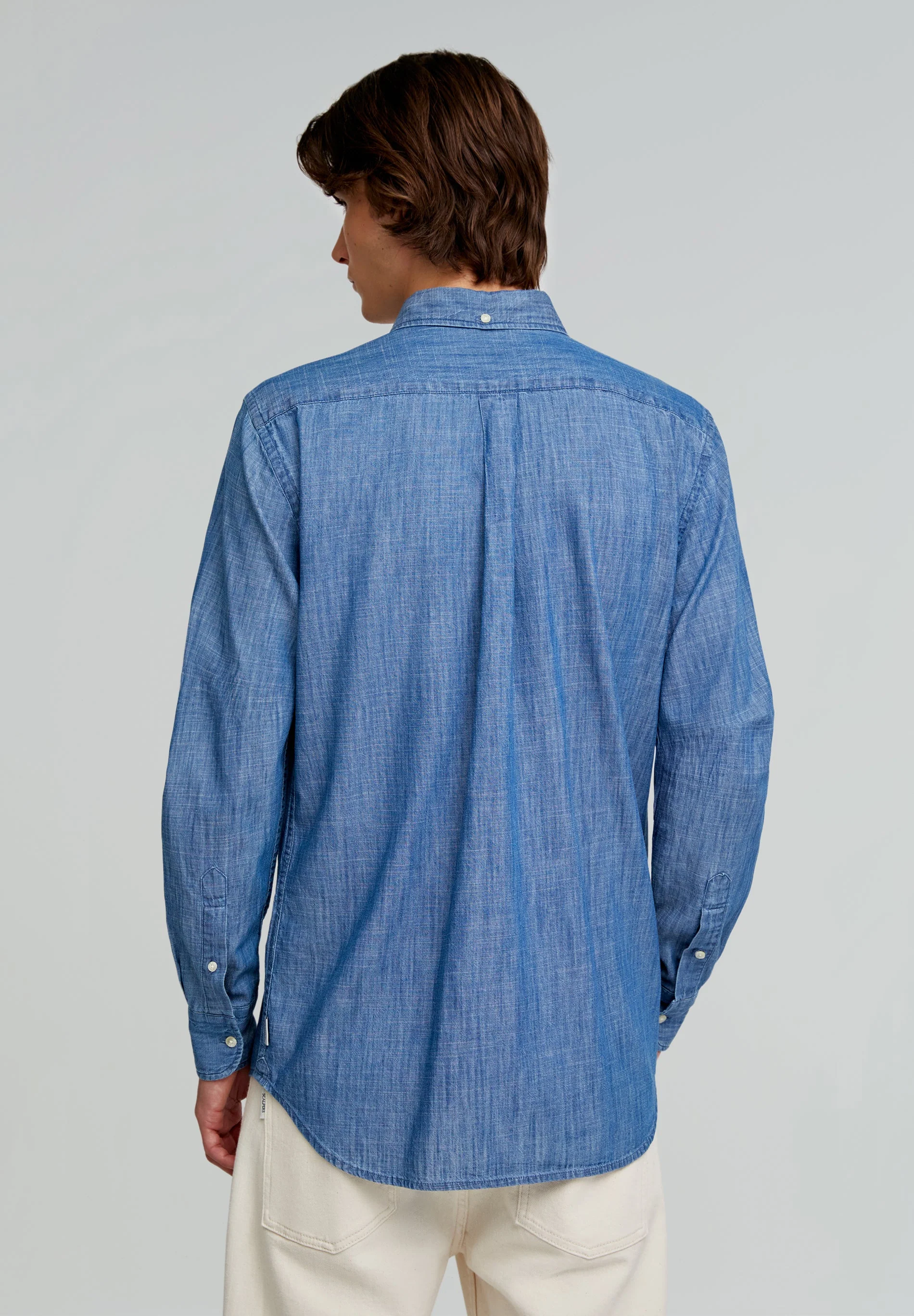 BUTTON-DOWN COLLAR DENIM SHIRT - Image 6