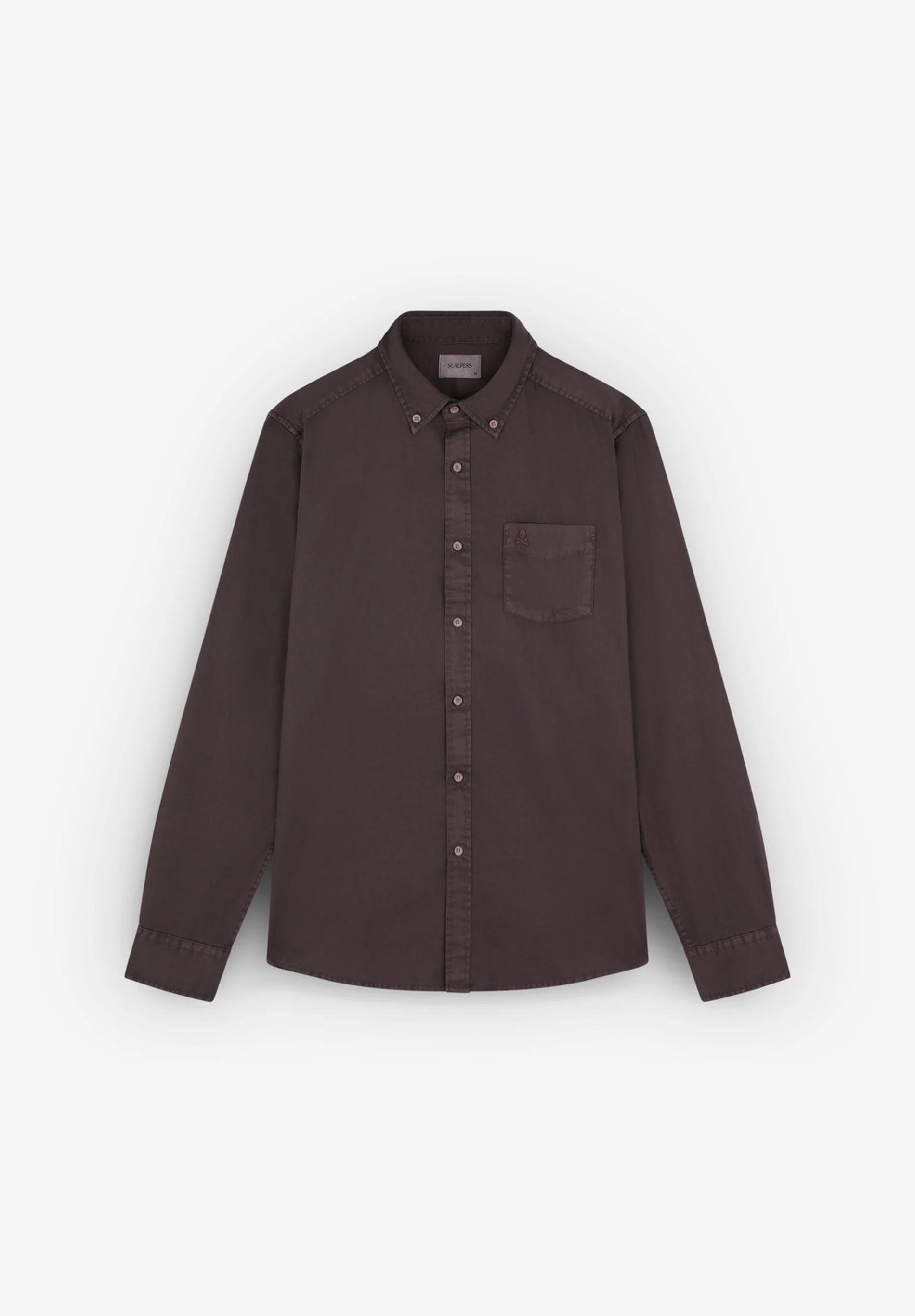 COTTON SHIRT WITH BUTTON-DOWN COLLAR