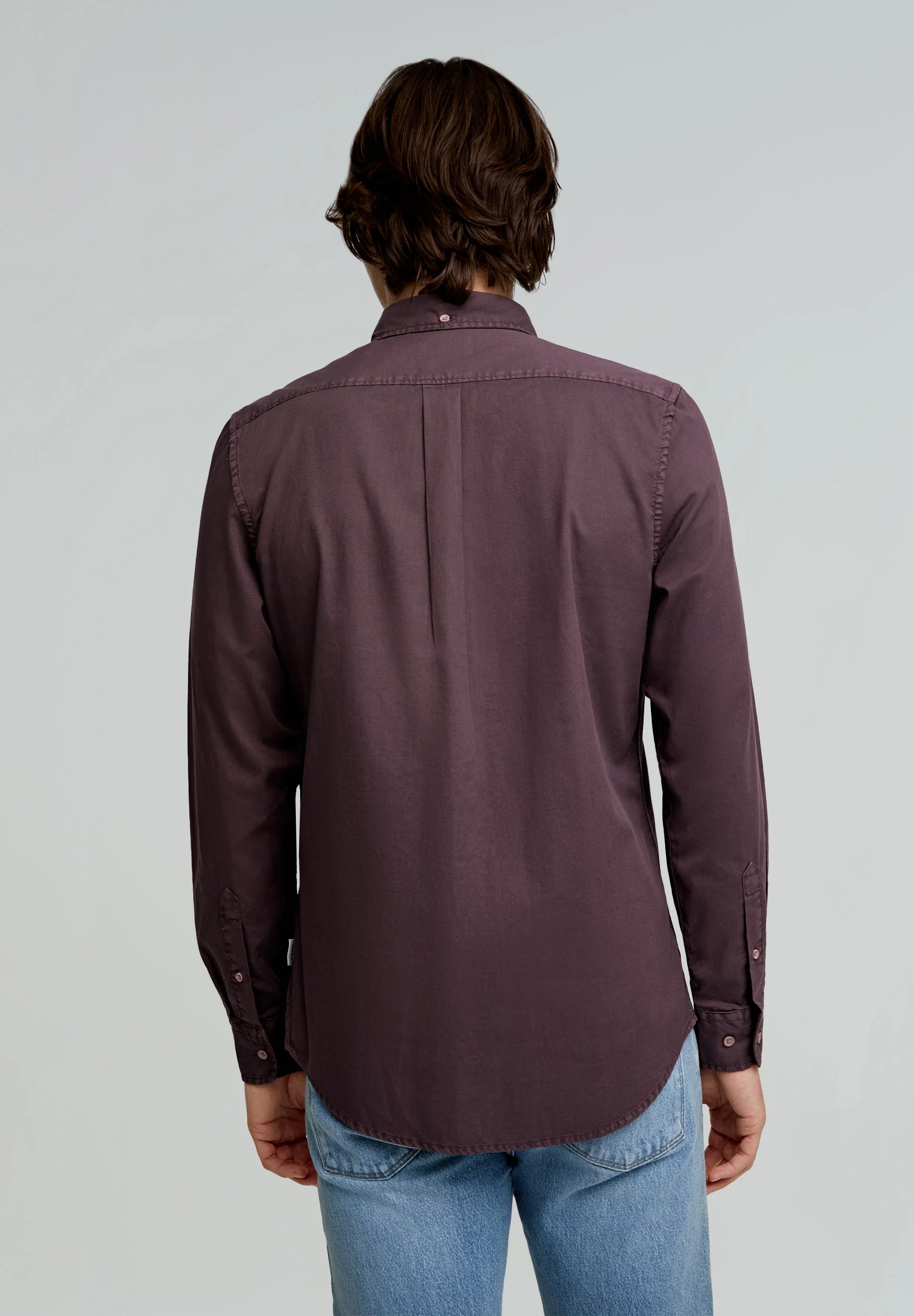 COTTON SHIRT WITH BUTTON-DOWN COLLAR - Image 4