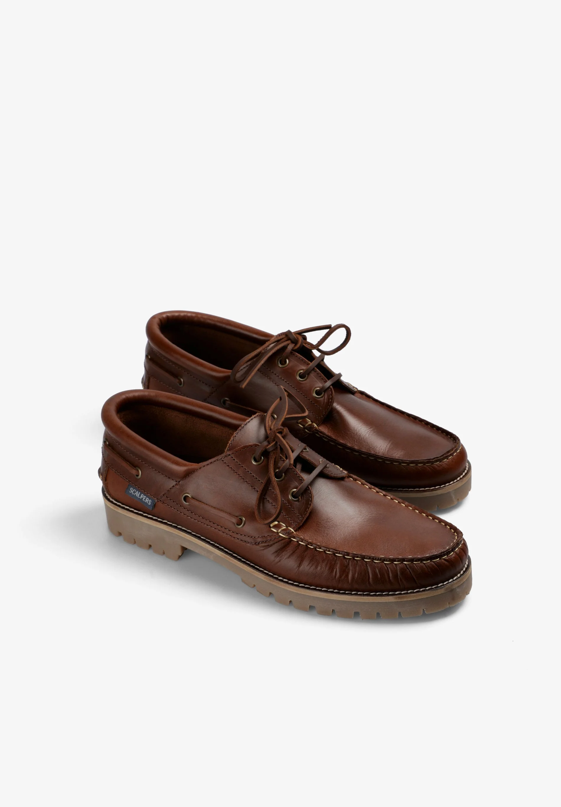 LEATHER DECK SHOES WITH TRACK SOLES - Image 2