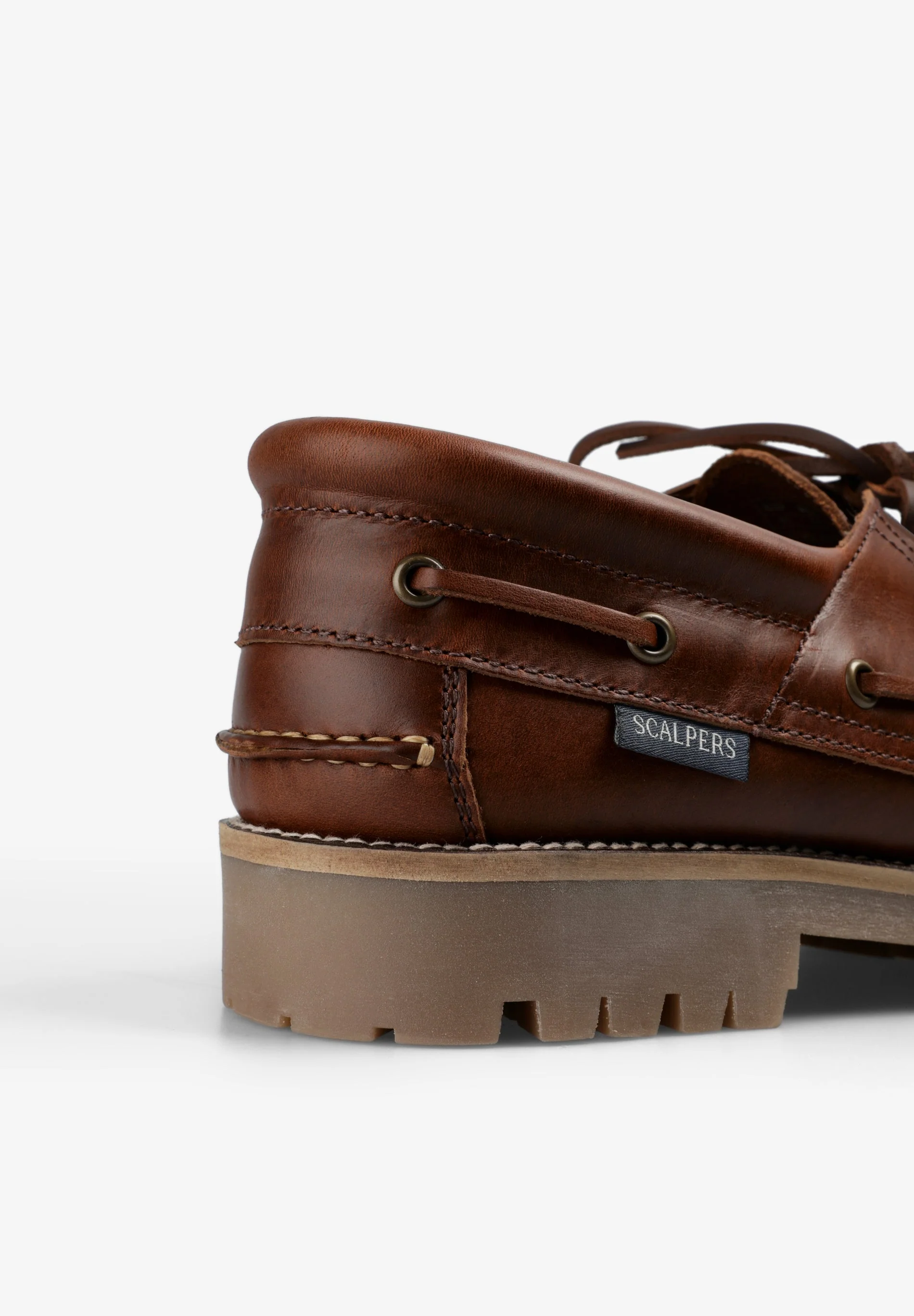 LEATHER DECK SHOES WITH TRACK SOLES - Image 7