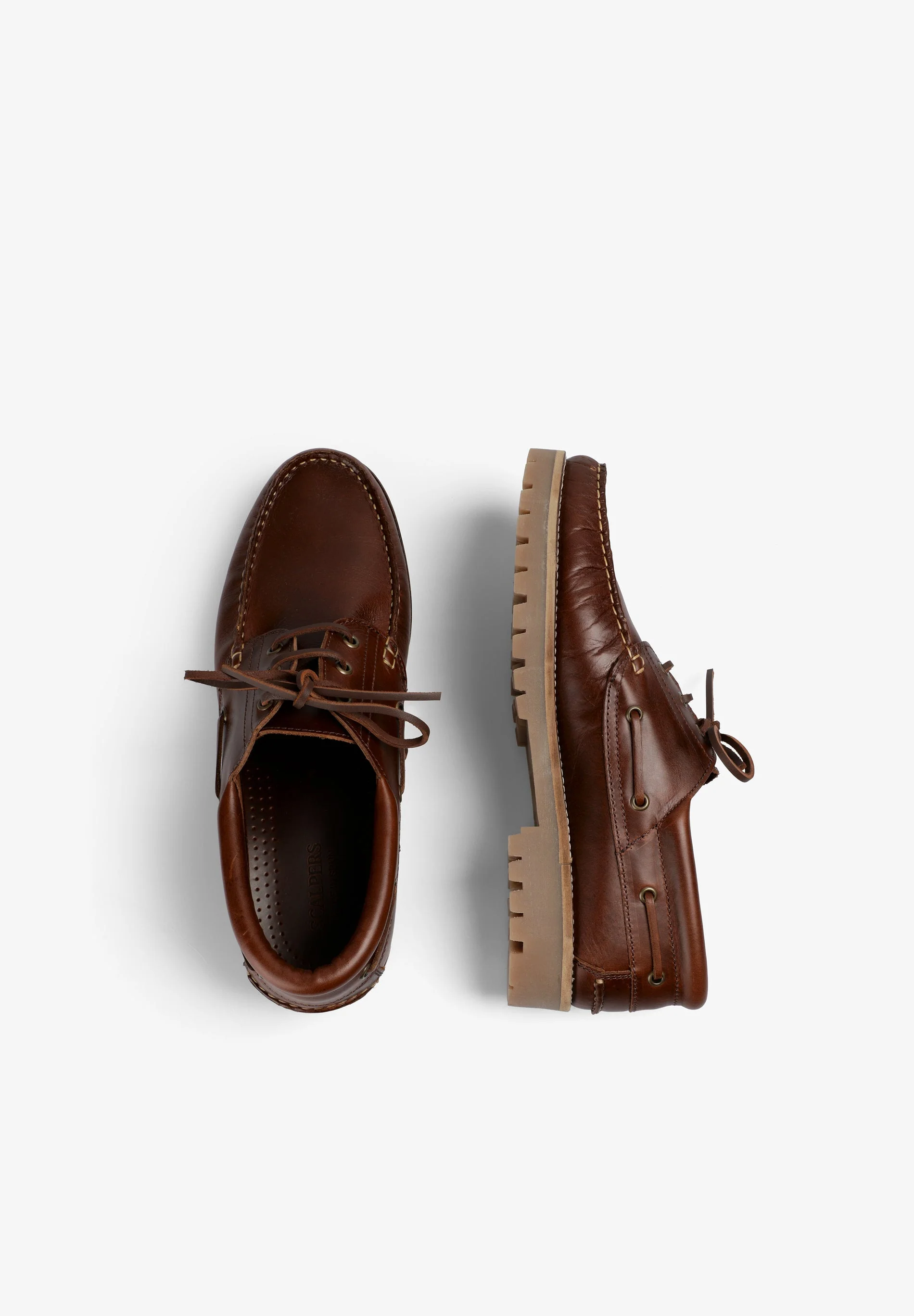 LEATHER DECK SHOES WITH TRACK SOLES - Image 8