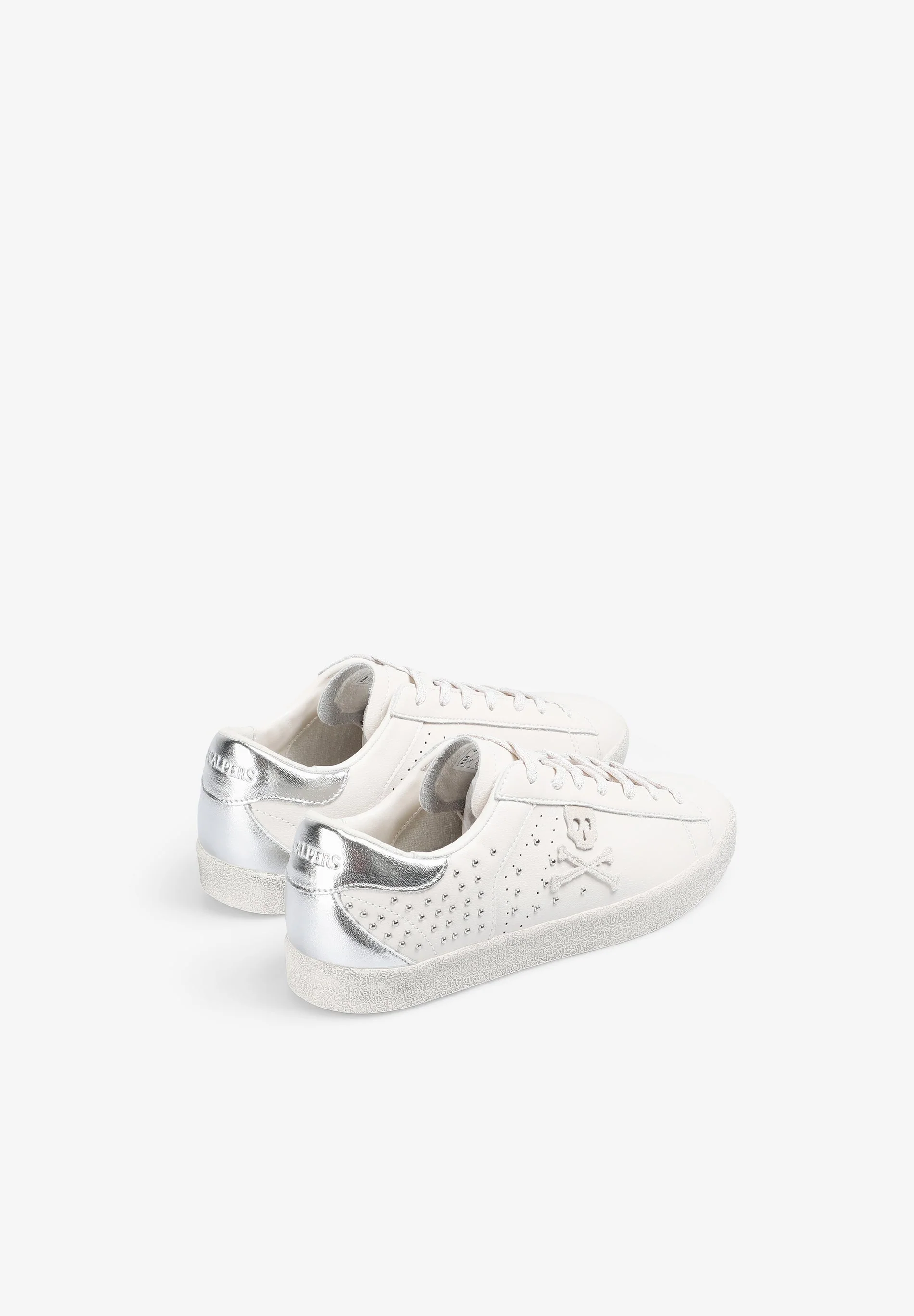LEATHER SKULL SNEAKERS WITH STUDS - Image 3