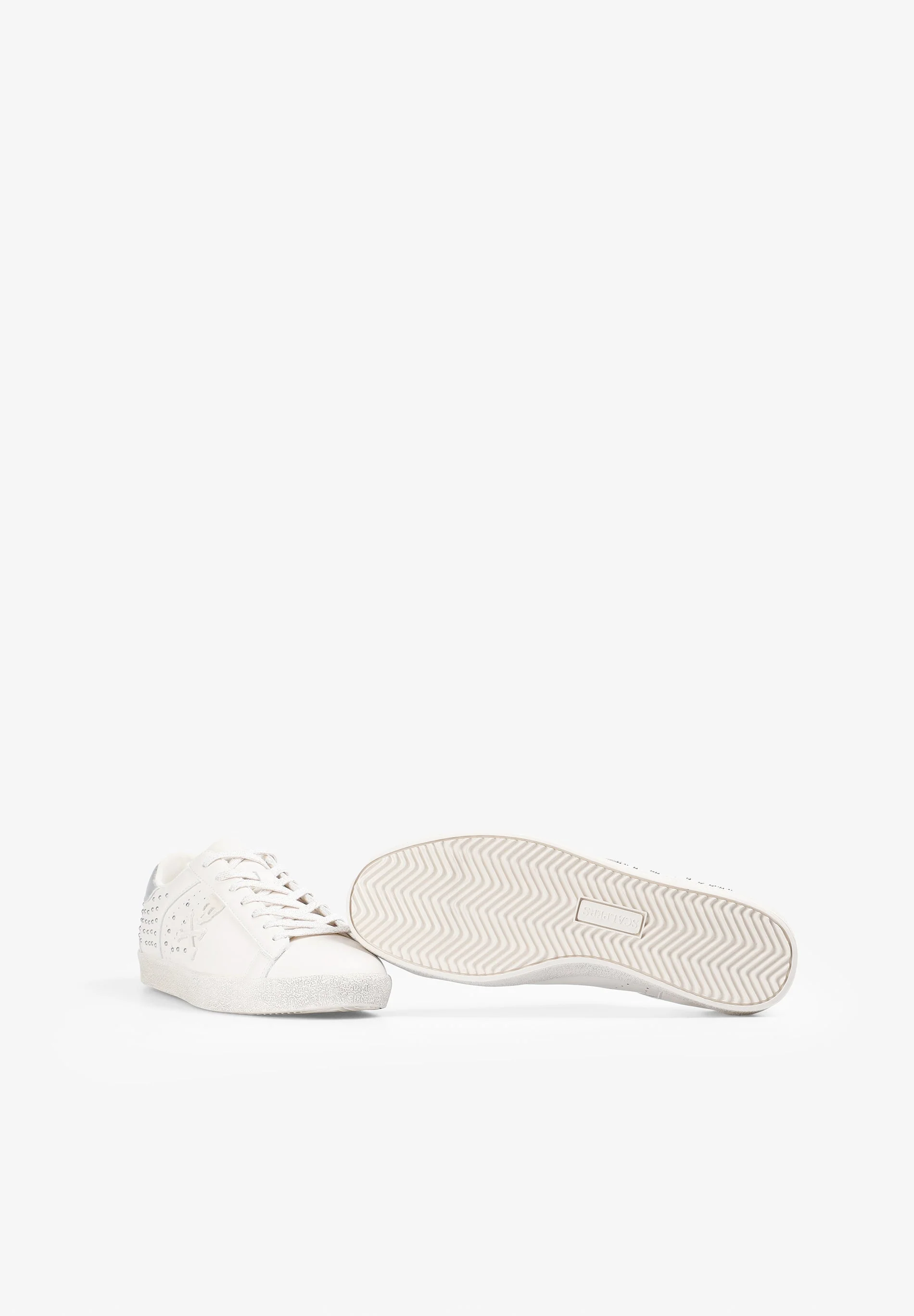 LEATHER SKULL SNEAKERS WITH STUDS - Image 4