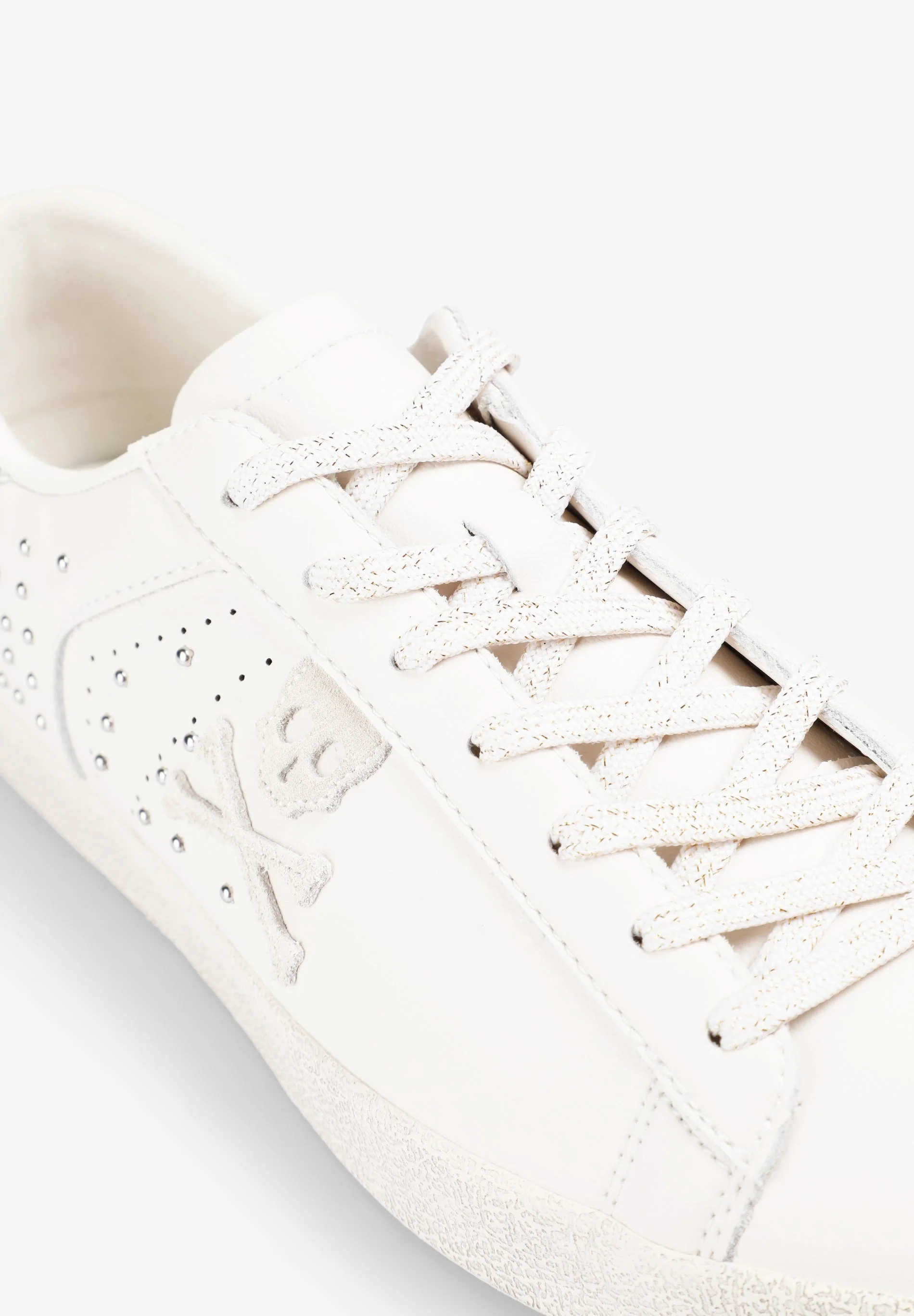 LEATHER SKULL SNEAKERS WITH STUDS - Image 6