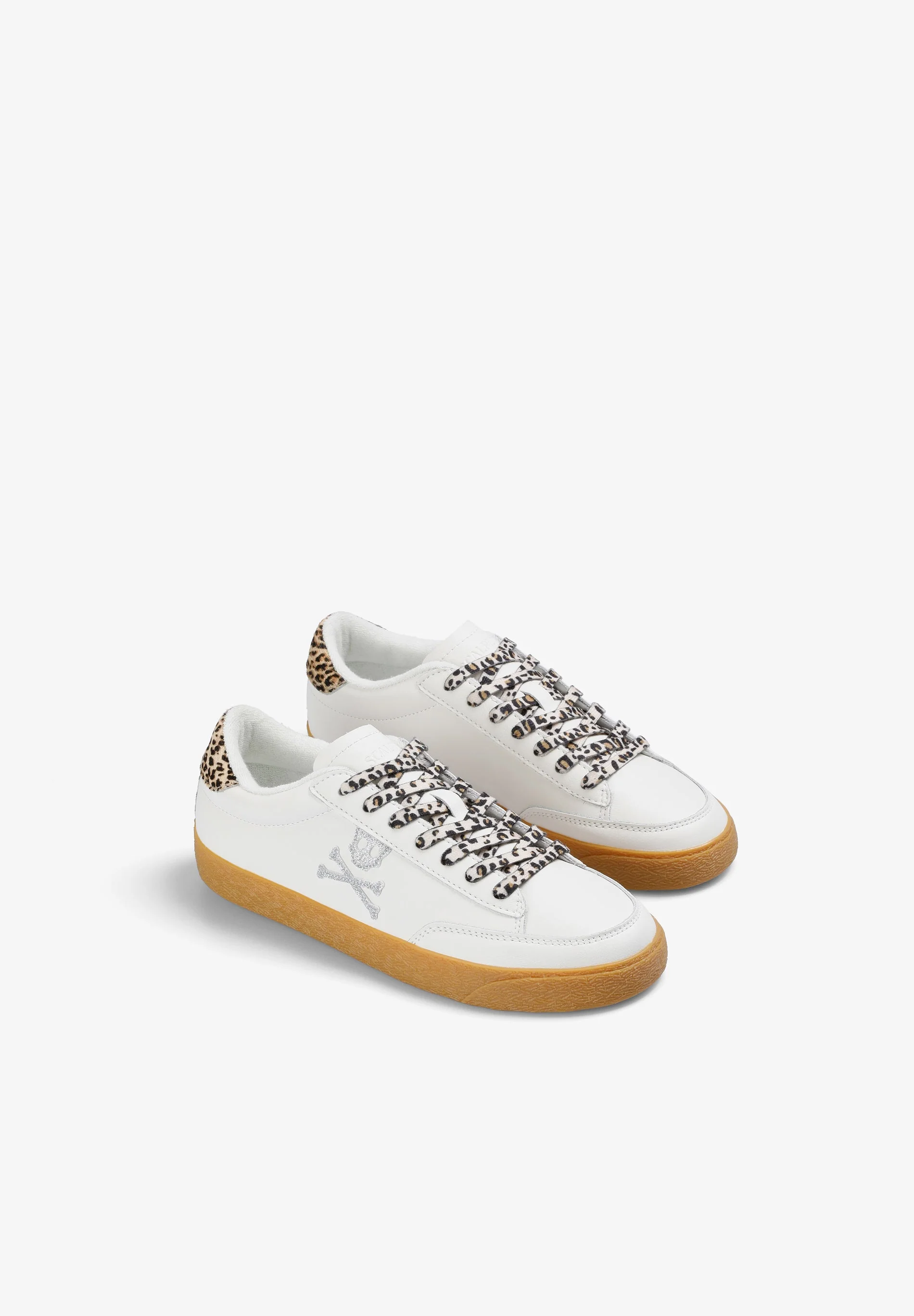SKULL SNEAKERS WITH ANIMAL PRINT - Image 2