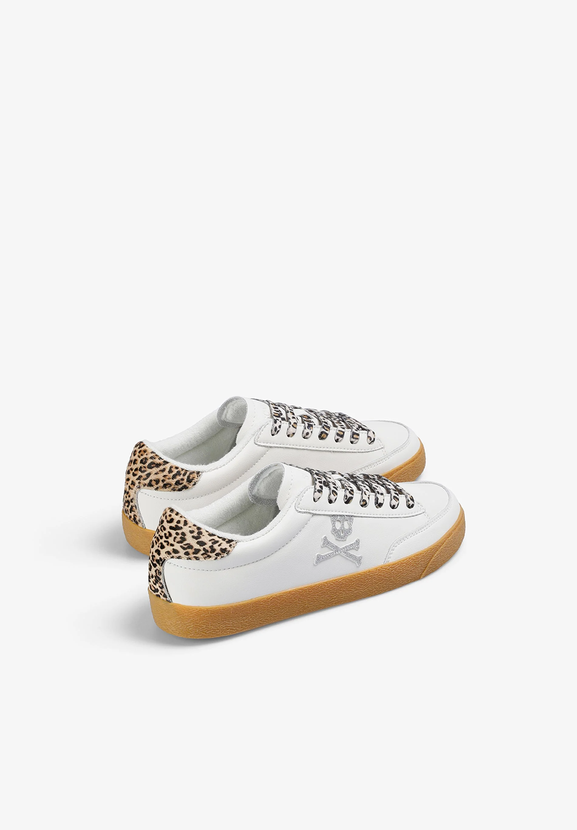 SKULL SNEAKERS WITH ANIMAL PRINT - Image 3