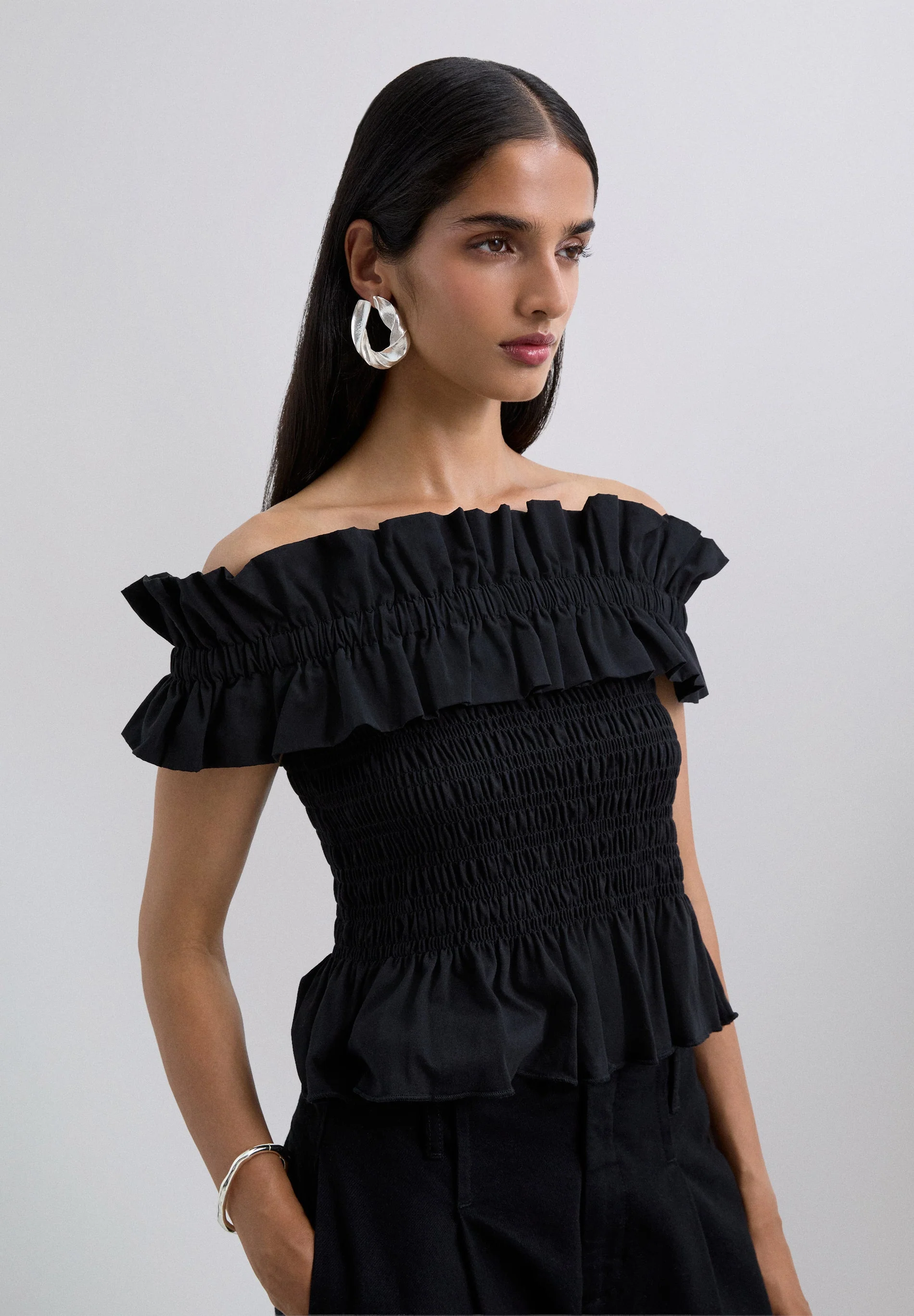 GATHERED RUFFLES TOP - Image 2