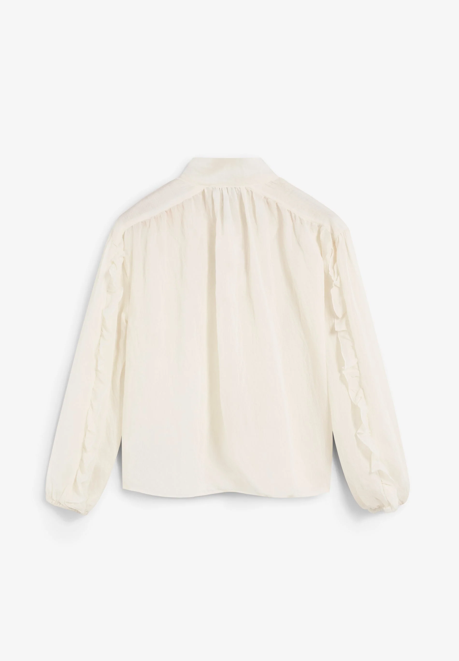 GATHERED BLOUSE WITH TIE DETAIL - Image 6
