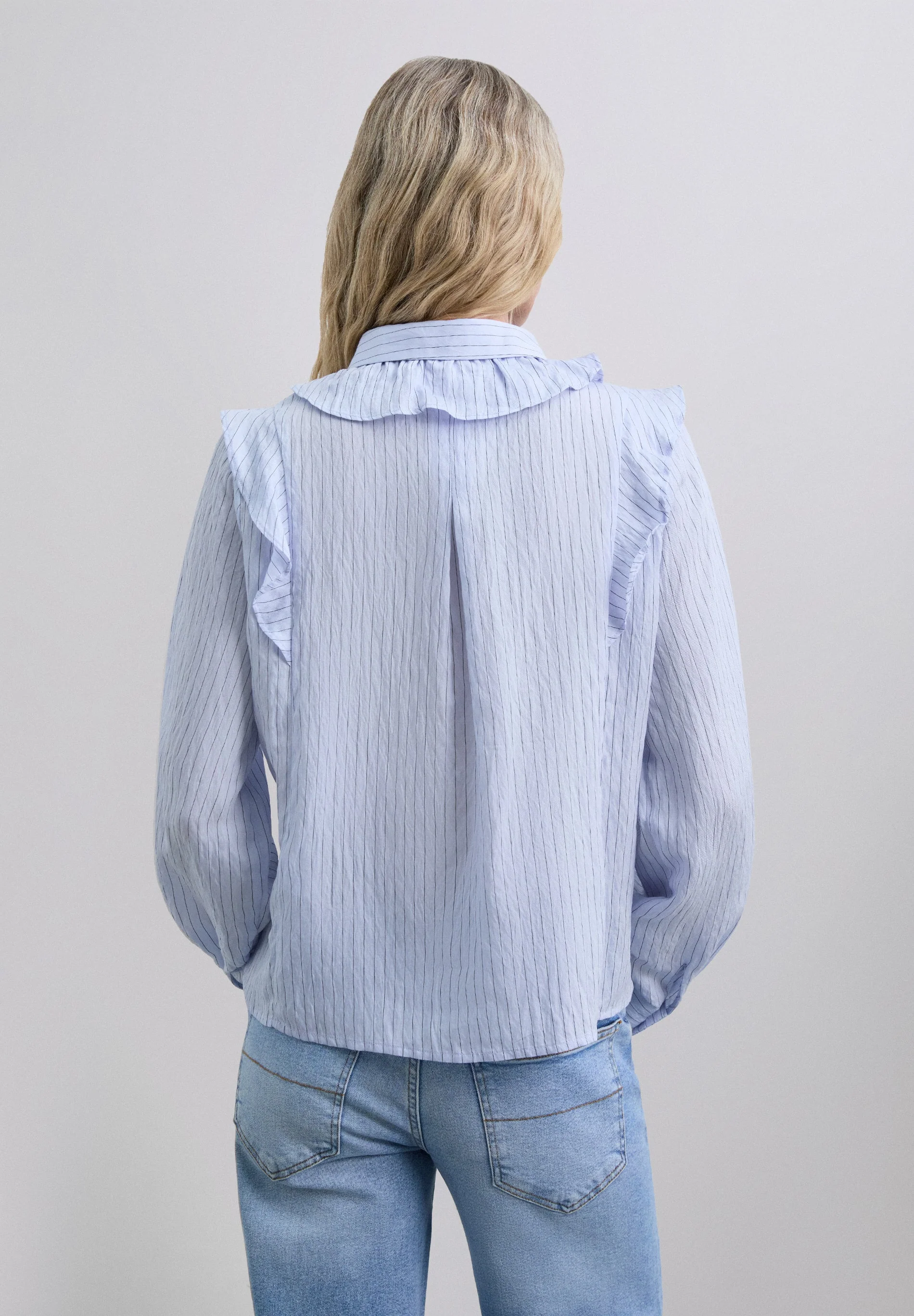 PINSTRIPE SHIRT WITH RUFFLES - Image 4